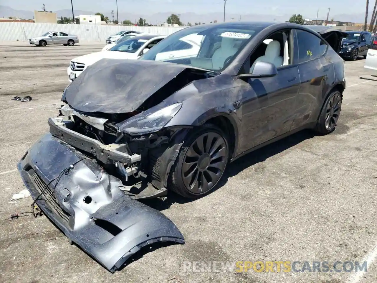 2 Photograph of a damaged car 7SAYGDEF9NF338432 TESLA MODEL Y 2022