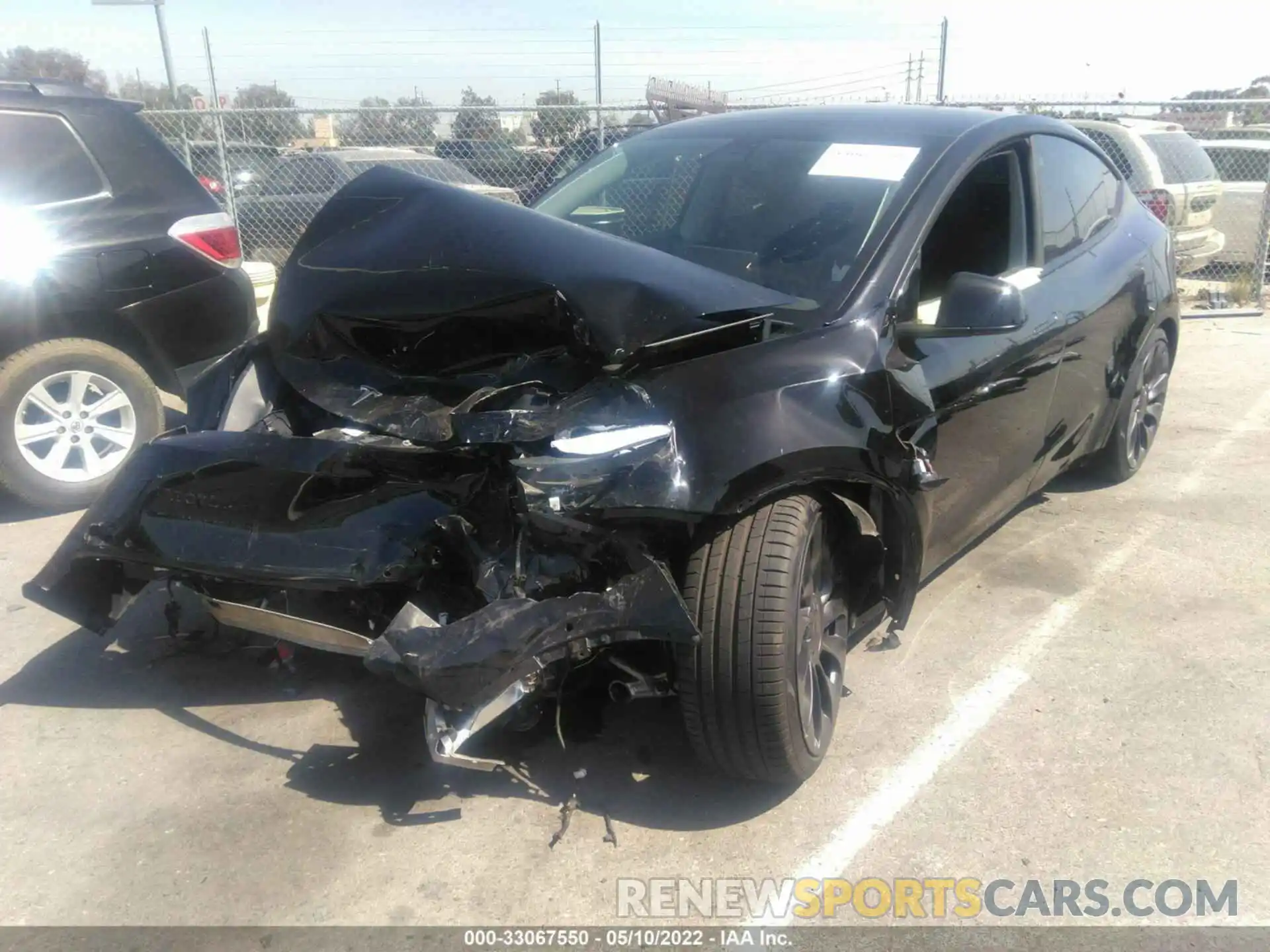 2 Photograph of a damaged car 7SAYGDEF9NF382785 TESLA MODEL Y 2022