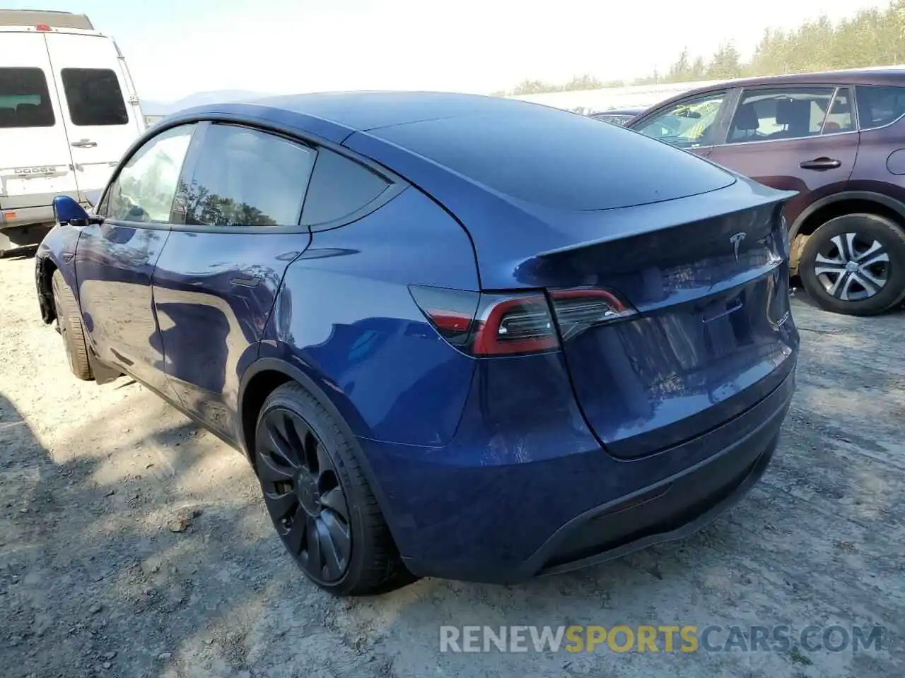 3 Photograph of a damaged car 7SAYGDEF9NF465424 TESLA MODEL Y 2022