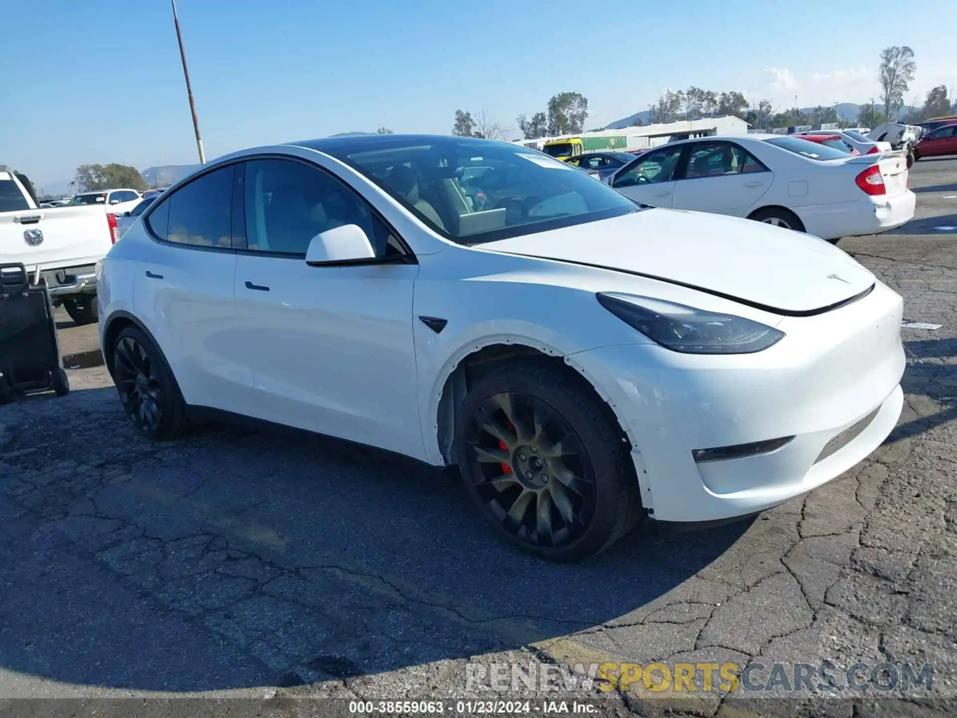 1 Photograph of a damaged car 7SAYGDEF9NF537027 TESLA MODEL Y 2022