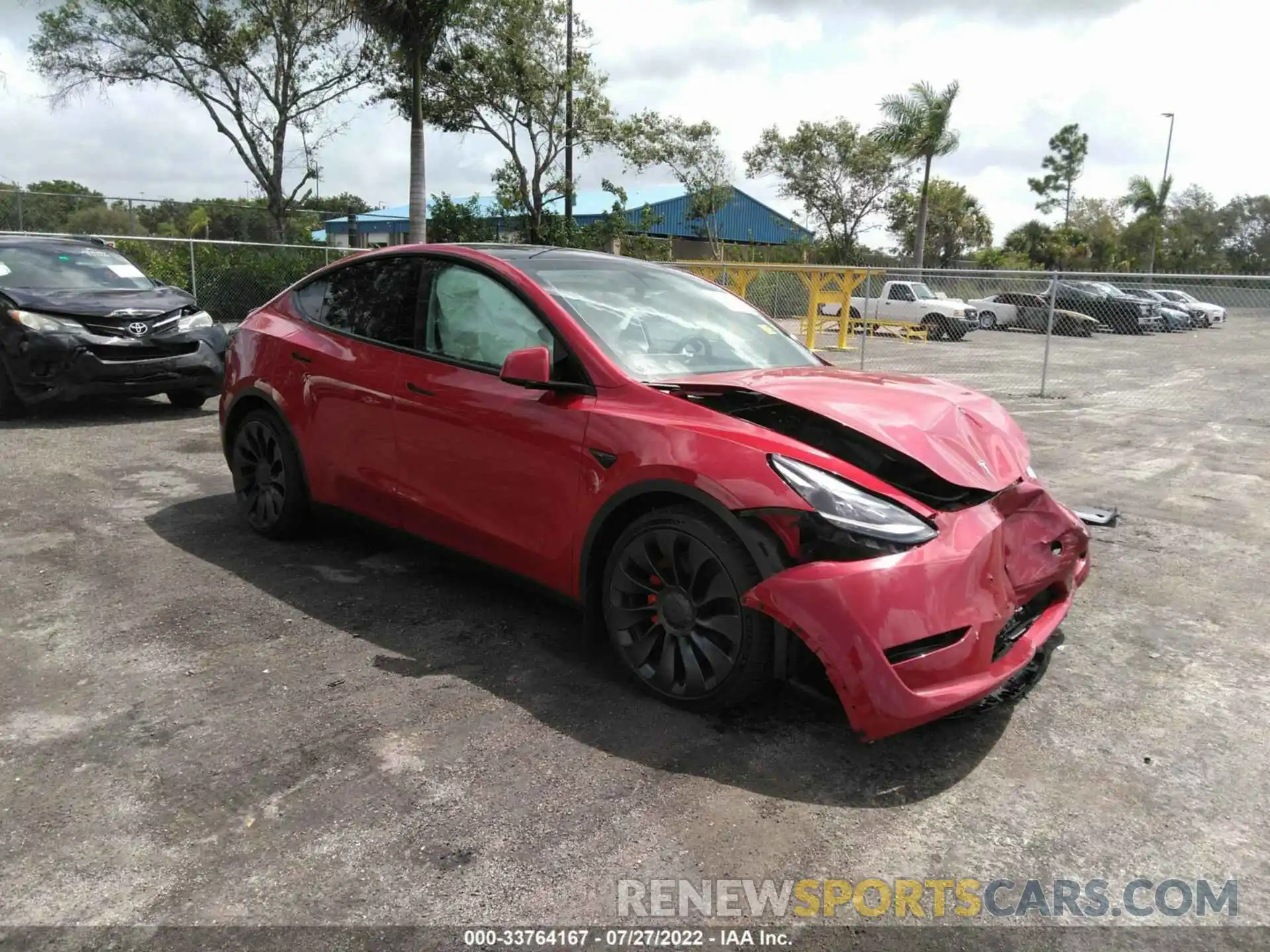 1 Photograph of a damaged car 7SAYGDEFXNF327343 TESLA MODEL Y 2022