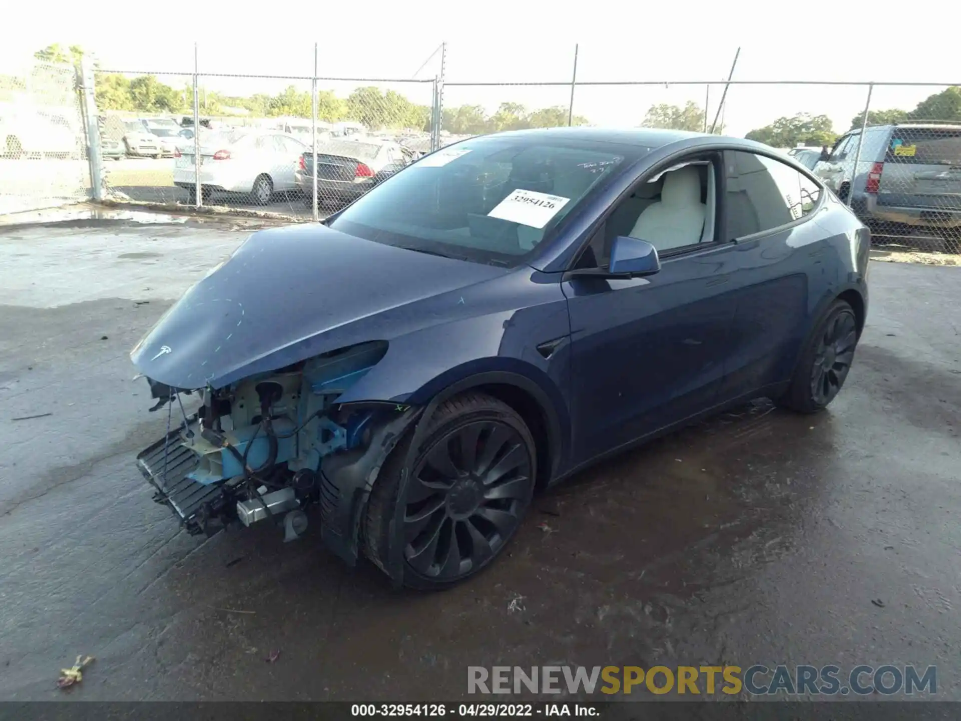 2 Photograph of a damaged car 7SAYGDEFXNF337497 TESLA MODEL Y 2022