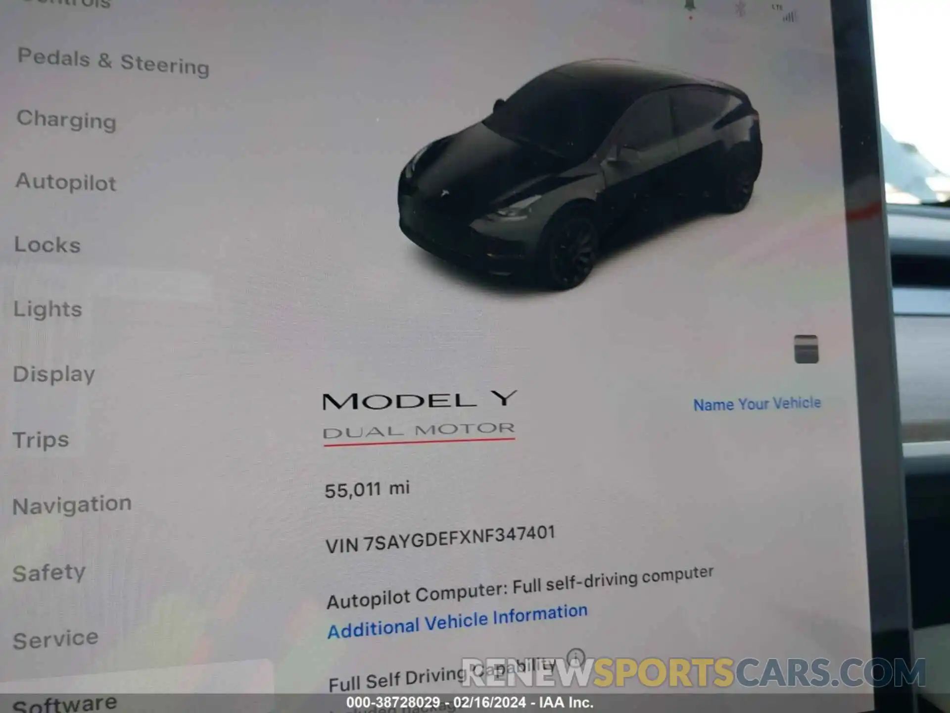 15 Photograph of a damaged car 7SAYGDEFXNF347401 TESLA MODEL Y 2022