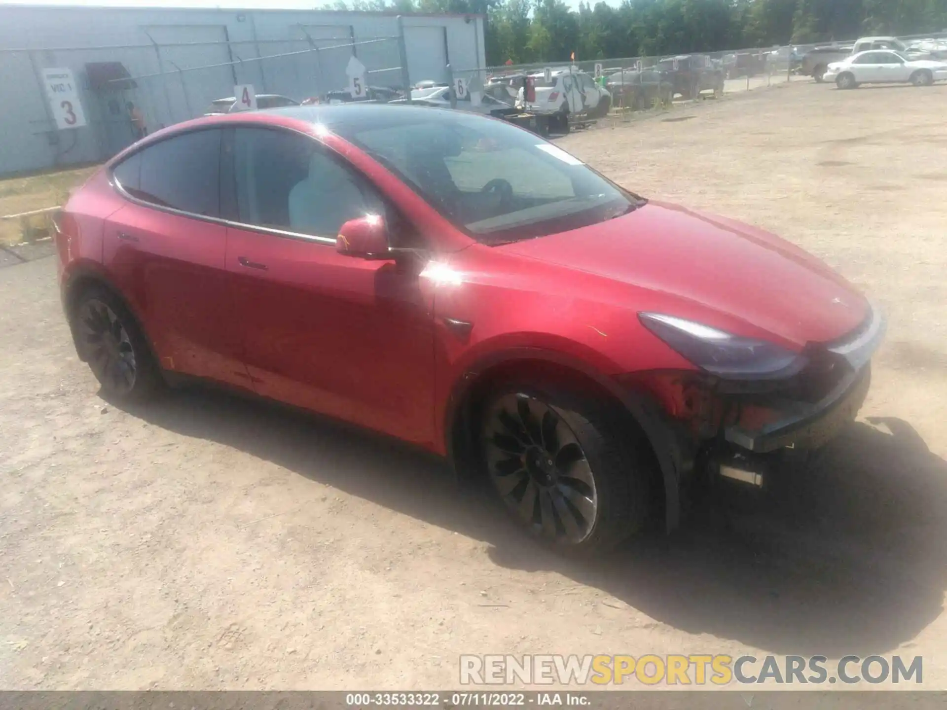 1 Photograph of a damaged car 7SAYGDEFXNF406351 TESLA MODEL Y 2022