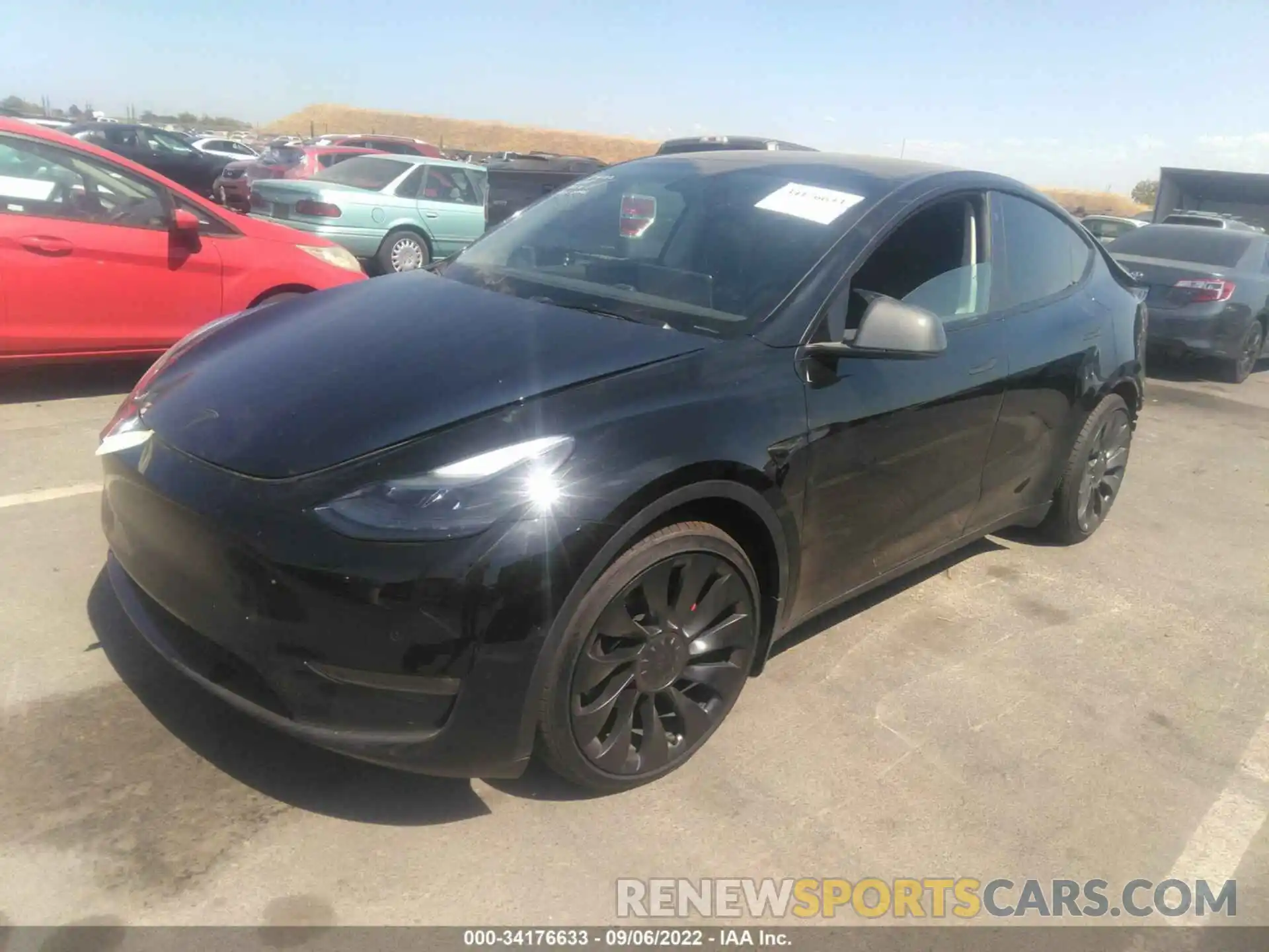 2 Фотография поврежденного автомобиля 7SAYGDEFXNF406611 TESLA MODEL Y 2022