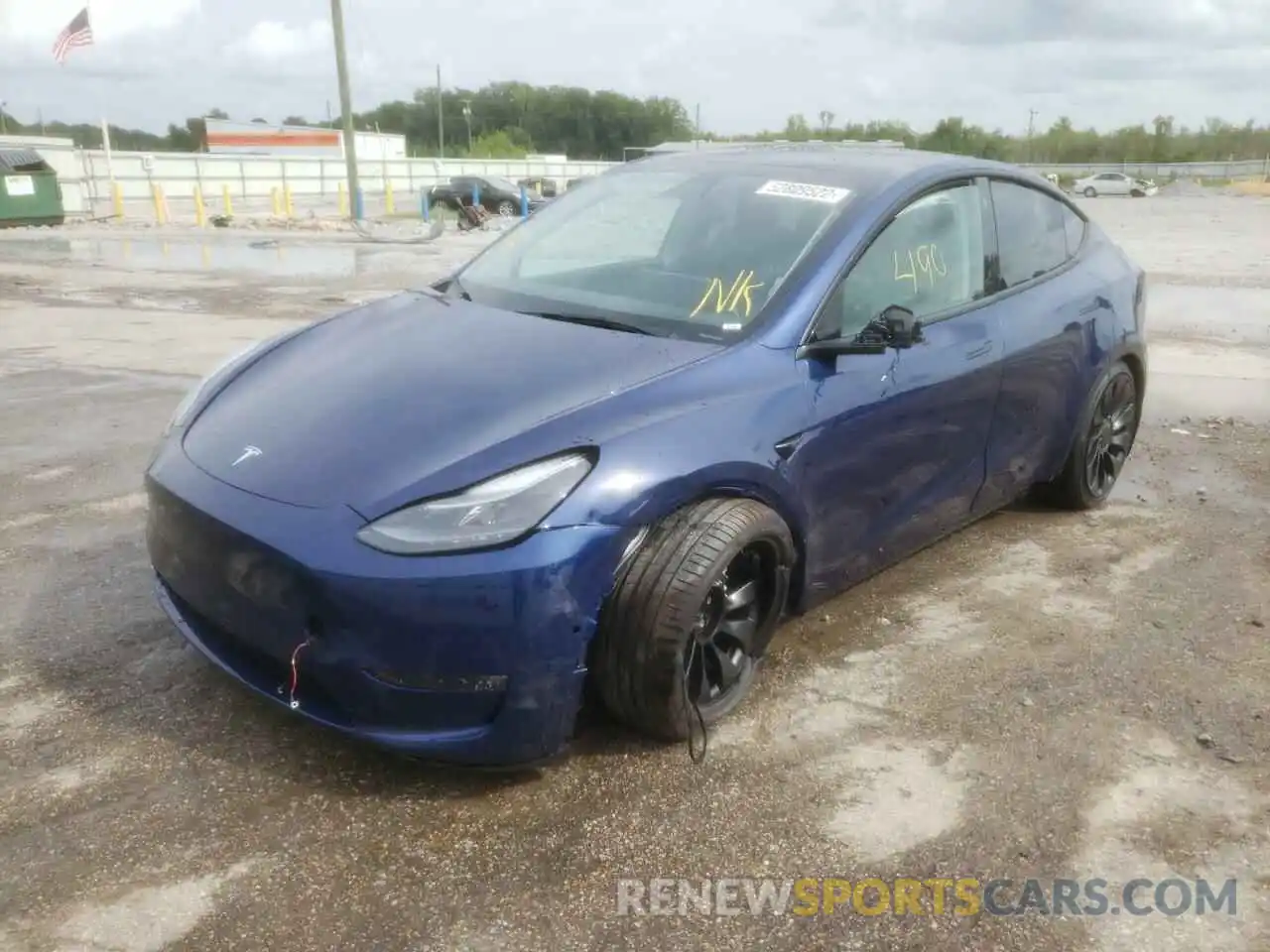 2 Photograph of a damaged car 7SAYGDEFXNF445019 TESLA MODEL Y 2022