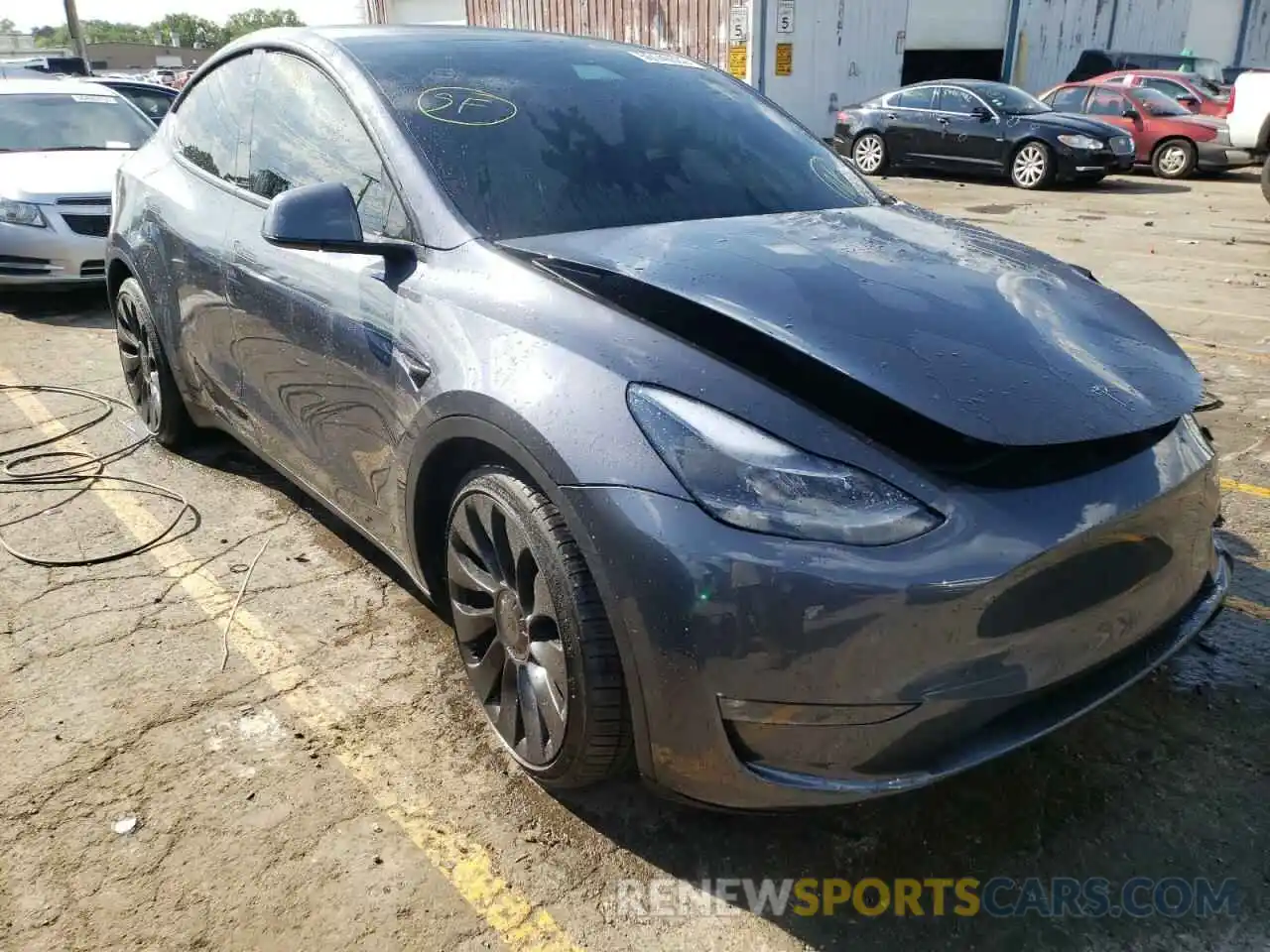 1 Photograph of a damaged car 7SAYGDEFXNF487867 TESLA MODEL Y 2022