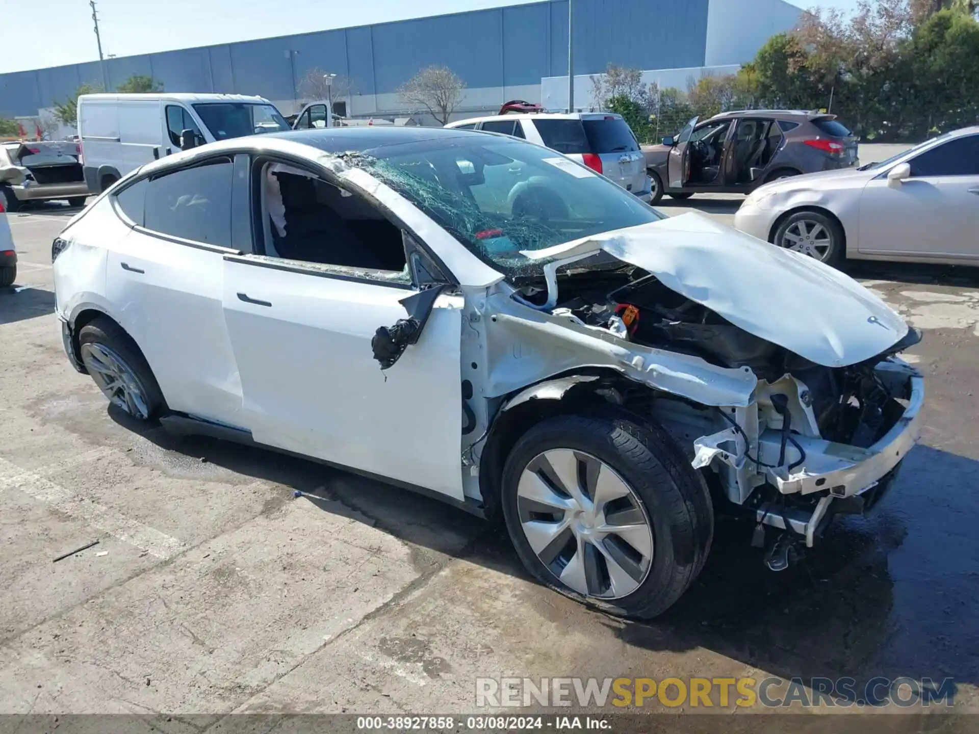 1 Photograph of a damaged car 7SAYGAEE6PF627972 TESLA MODEL Y 2023