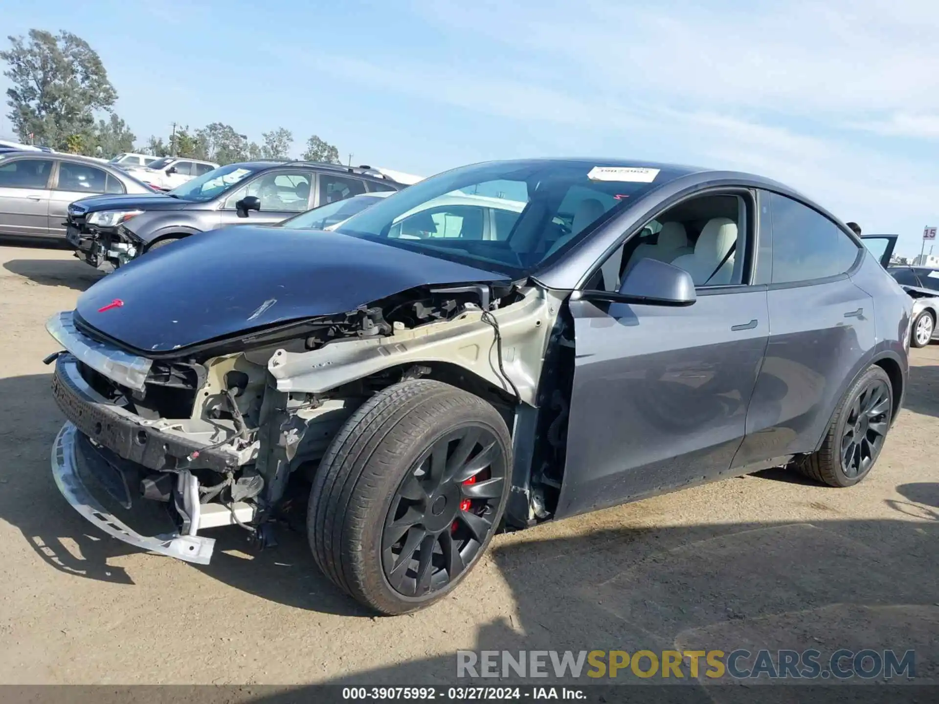 2 Photograph of a damaged car 7SAYGDEE0PF606083 TESLA MODEL Y 2023