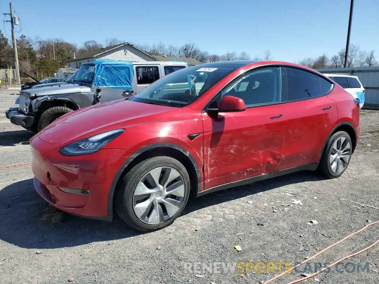 1 Photograph of a damaged car 7SAYGDEE1PA028931 TESLA MODEL Y 2023