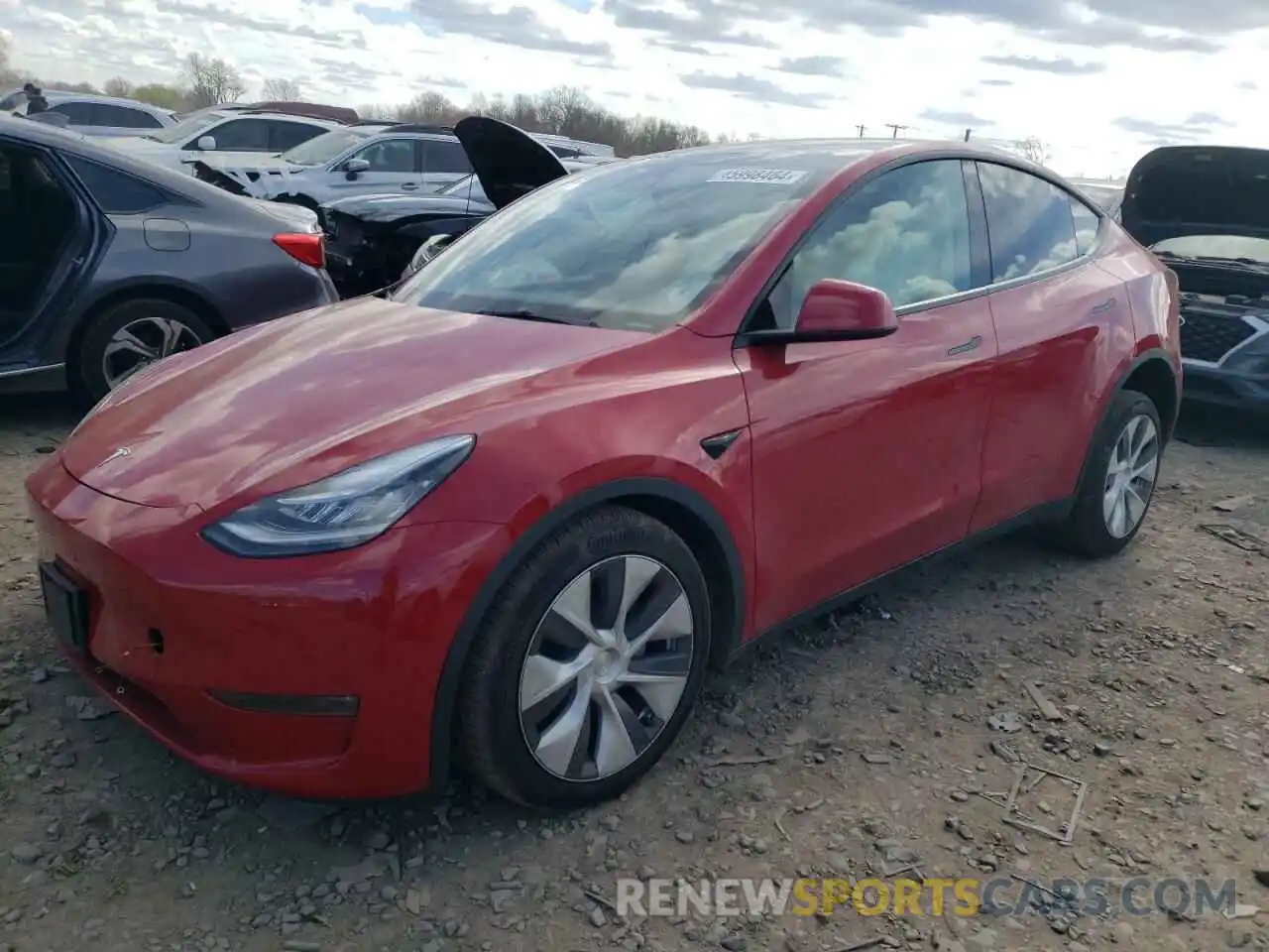 1 Photograph of a damaged car 7SAYGDEE1PF609039 TESLA MODEL Y 2023