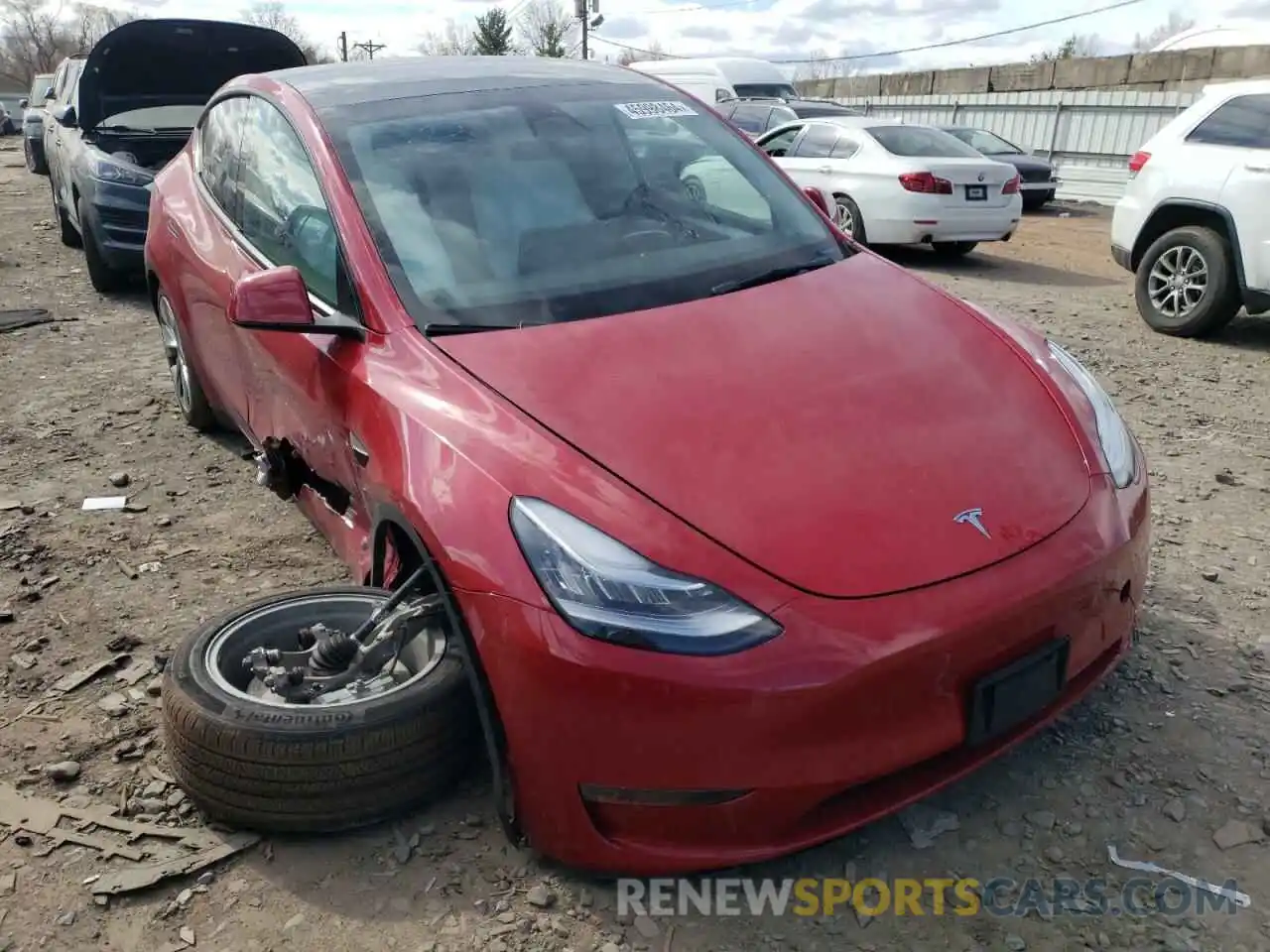 4 Фотография поврежденного автомобиля 7SAYGDEE1PF609039 TESLA MODEL Y 2023