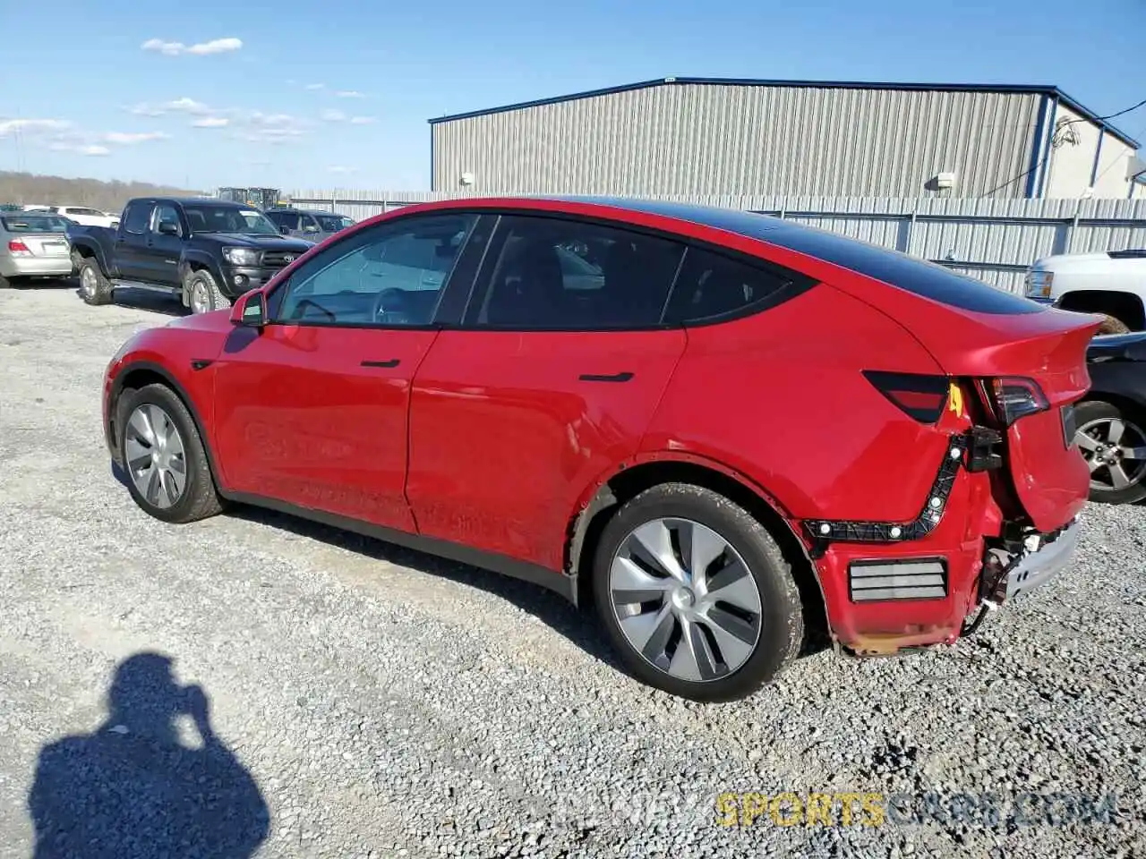 2 Photograph of a damaged car 7SAYGDEE6PF710030 TESLA MODEL Y 2023