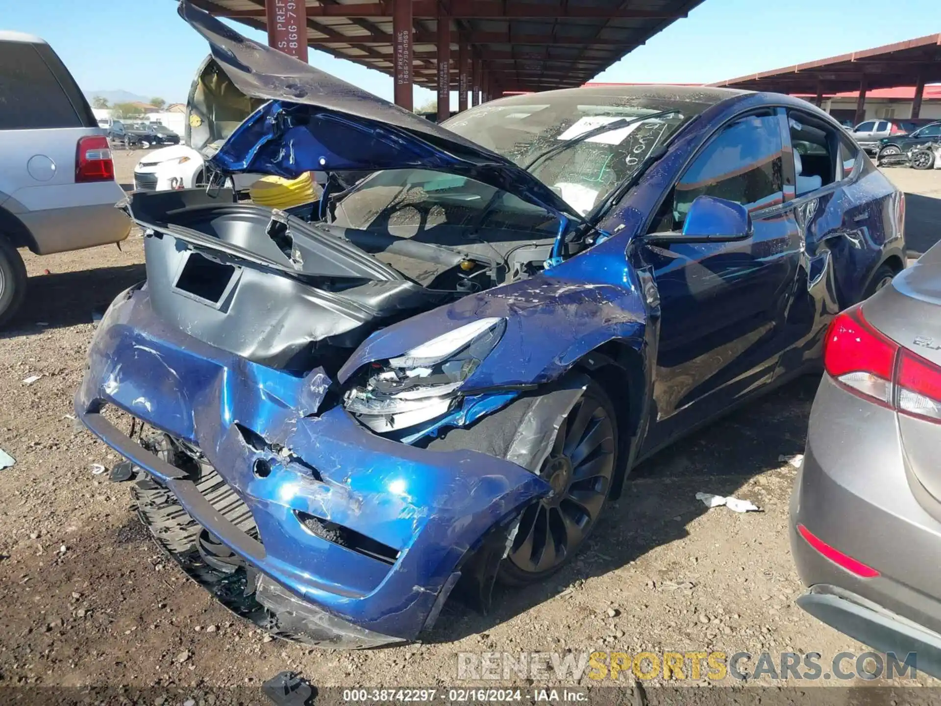 2 Фотография поврежденного автомобиля 7SAYGDEF1PF849006 TESLA MODEL Y 2023