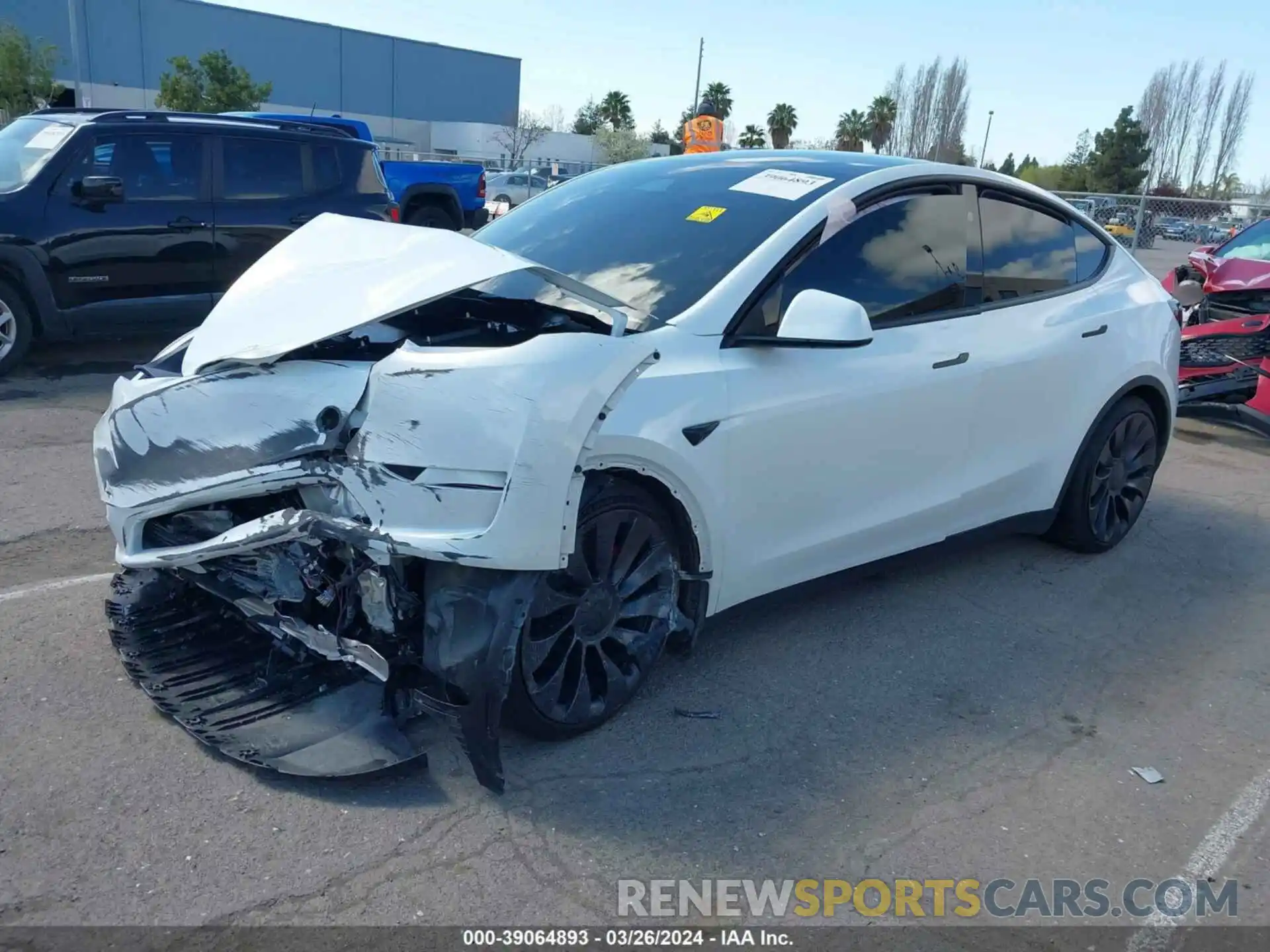 2 Photograph of a damaged car 7SAYGDEF2PF925395 TESLA MODEL Y 2023