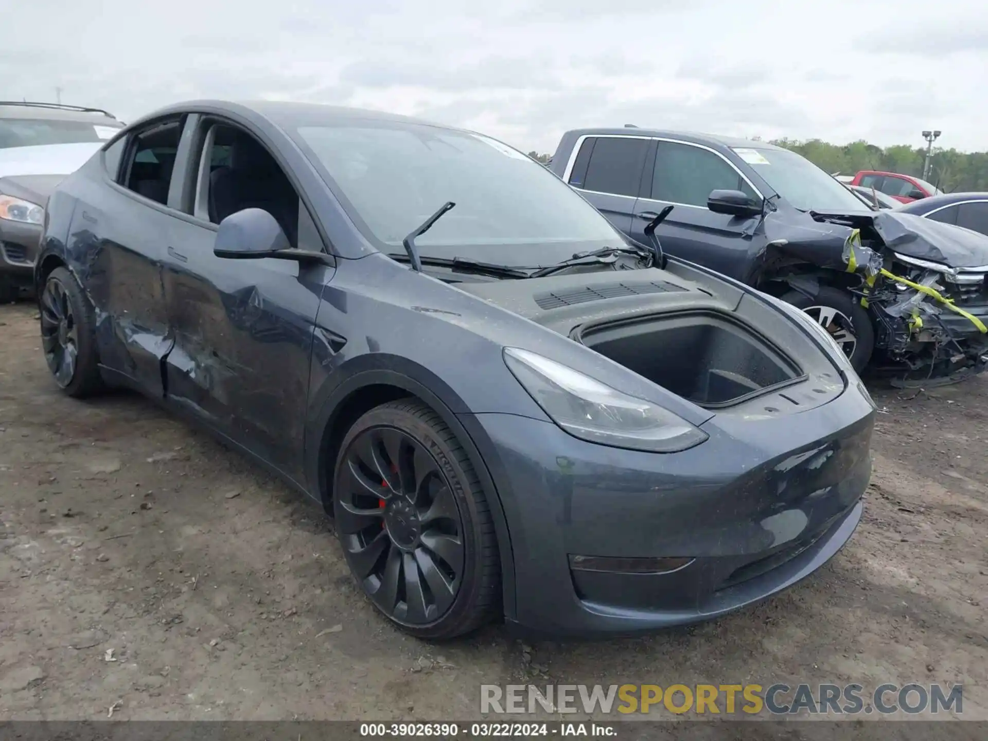 1 Фотография поврежденного автомобиля 7SAYGDEF3PF701214 TESLA MODEL Y 2023