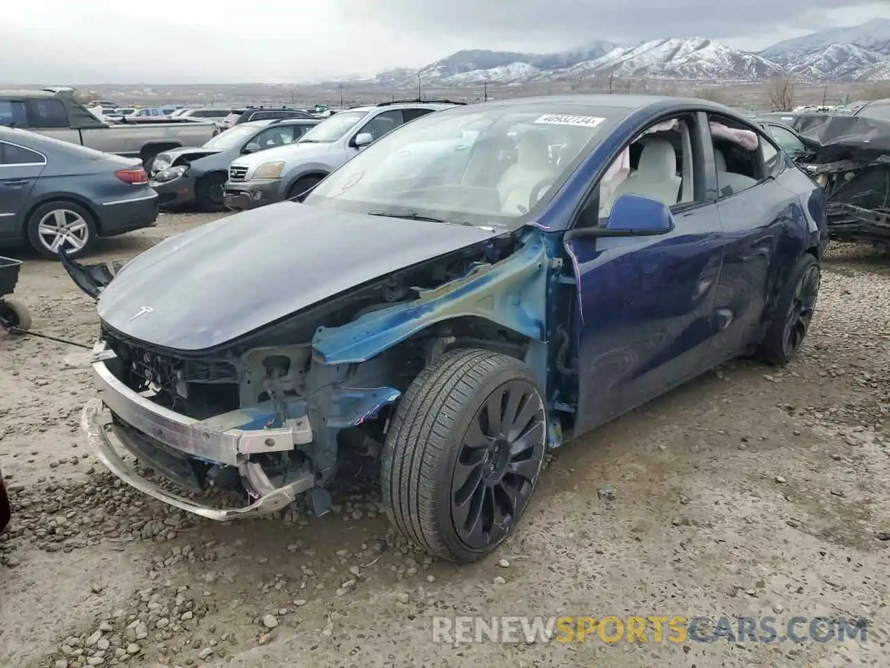 1 Photograph of a damaged car 7SAYGDEF4PF620528 TESLA MODEL Y 2023