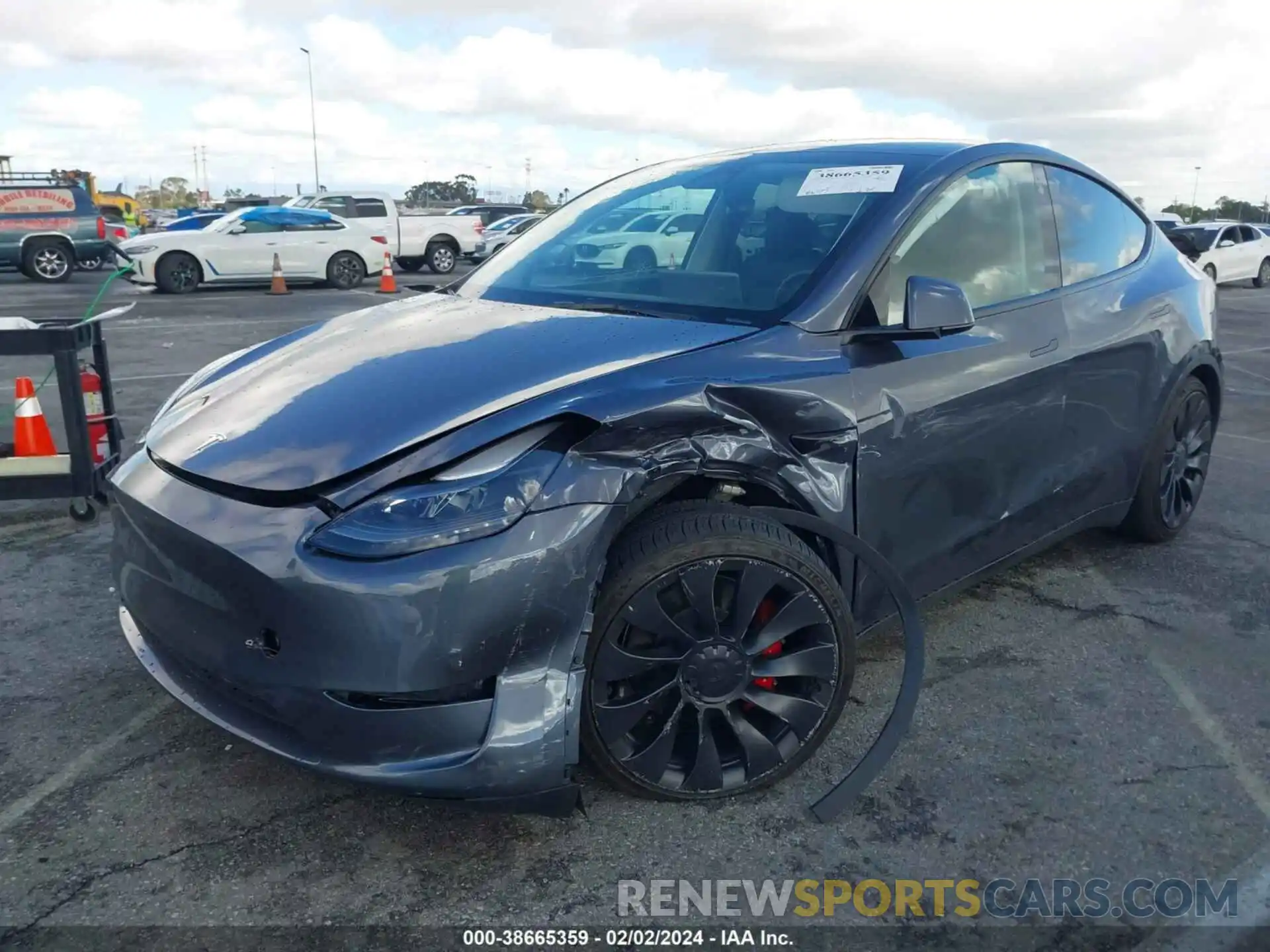 2 Photograph of a damaged car 7SAYGDEF6PF696784 TESLA MODEL Y 2023