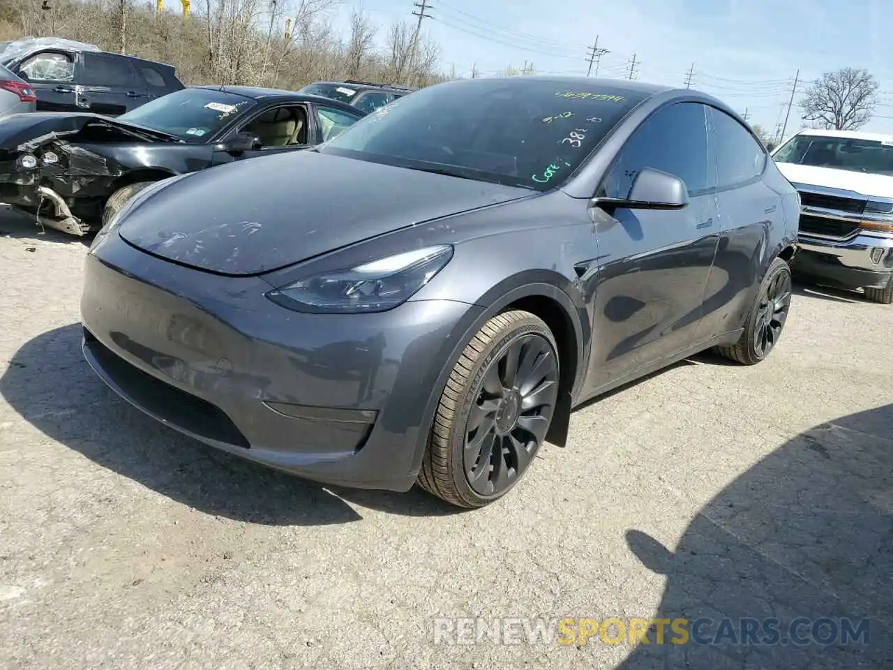 1 Photograph of a damaged car 7SAYGDEF7PF938448 TESLA MODEL Y 2023