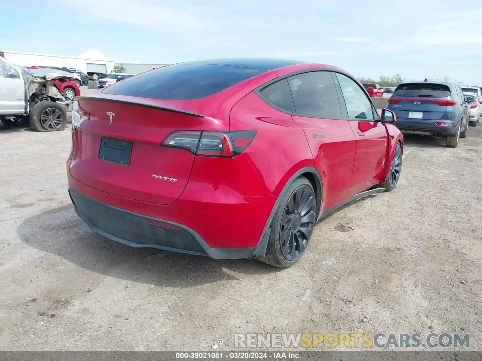 4 Фотография поврежденного автомобиля 7SAYGDEF9PF708393 TESLA MODEL Y 2023