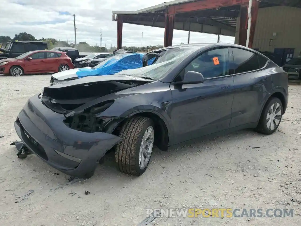 1 Photograph of a damaged car 7SAYGDEE6RA223619 TESLA MODEL Y 2024