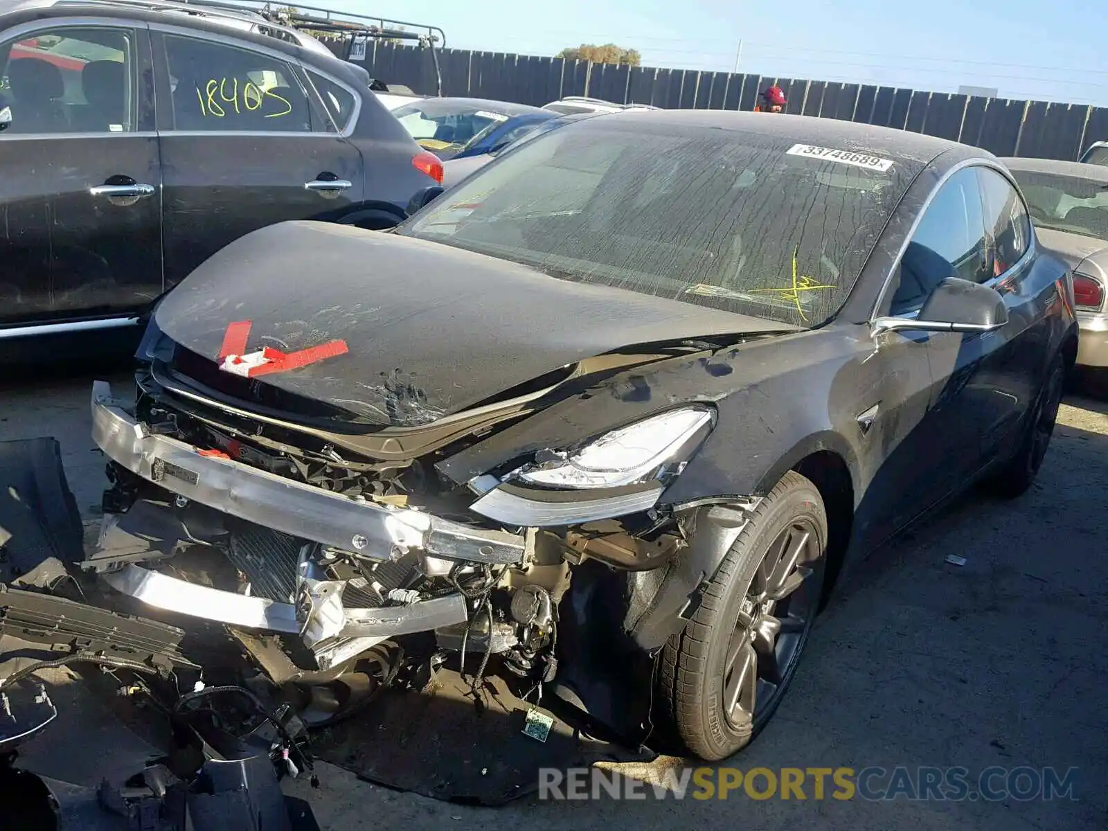 2 Photograph of a damaged car 5YJ3E1EA3KF297503 TESLA TESLA 2019