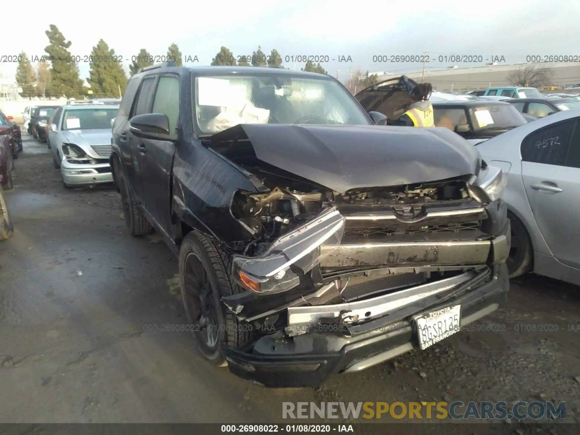 1 Photograph of a damaged car JTEBU5JR0K5620999 TOYOTA 4RUNNER 2019