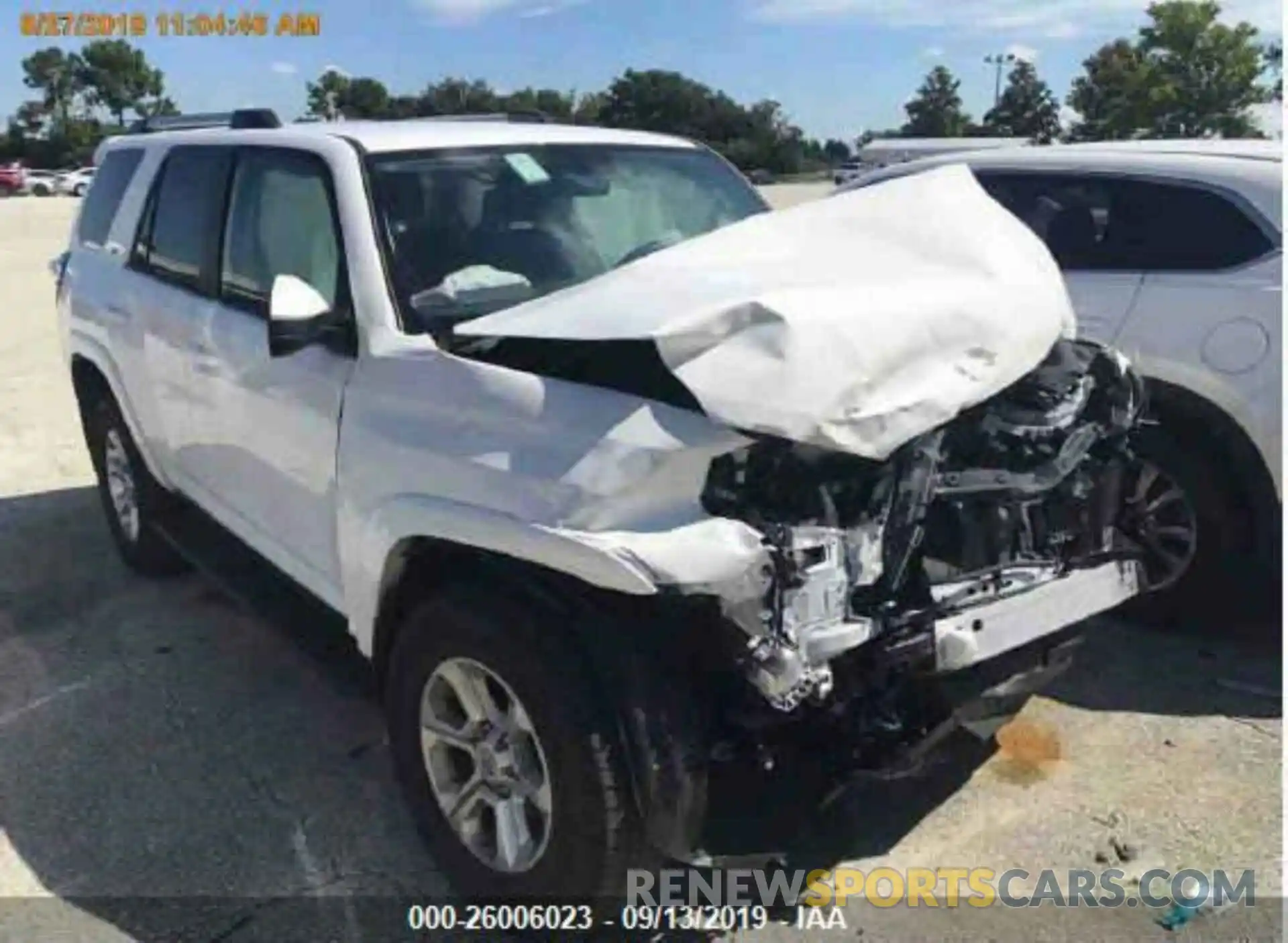 1 Photograph of a damaged car JTEBU5JR0K5654859 TOYOTA 4RUNNER 2019