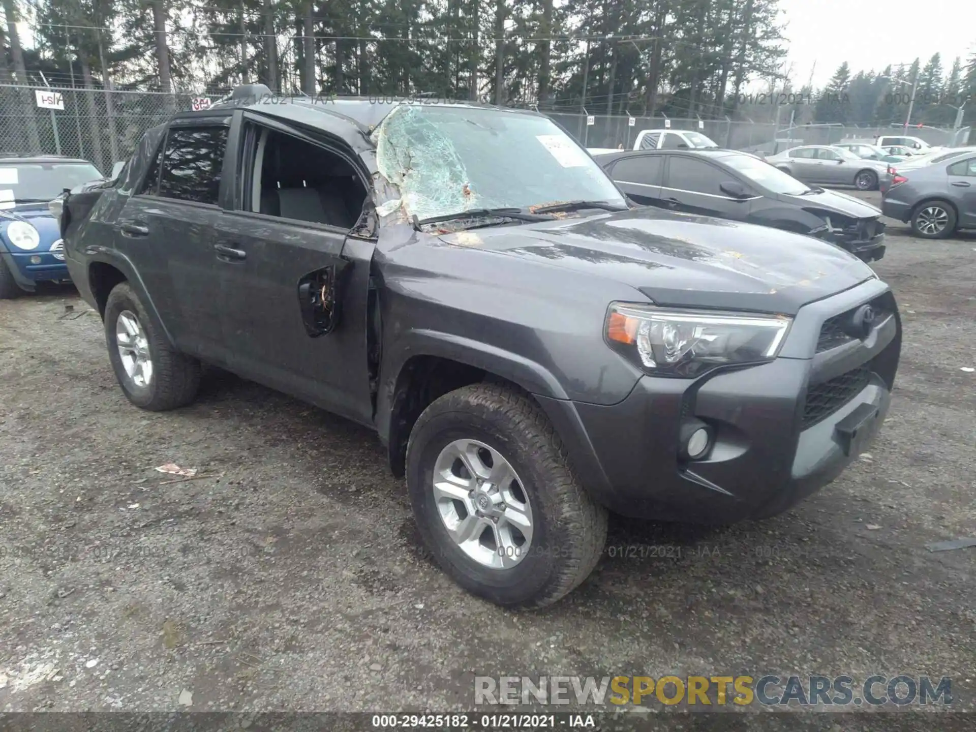 1 Photograph of a damaged car JTEBU5JR0K5654876 TOYOTA 4RUNNER 2019