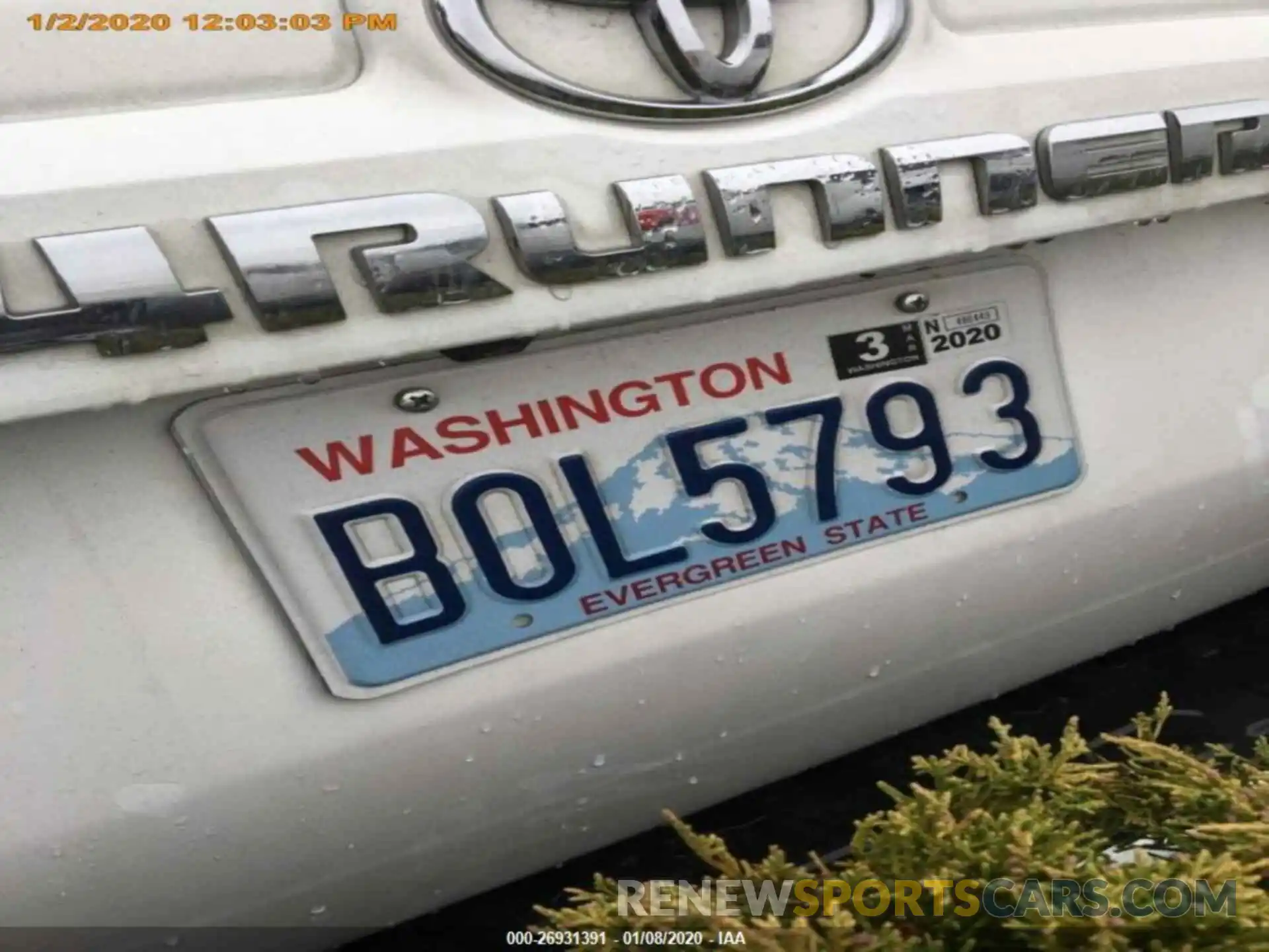 12 Photograph of a damaged car JTEBU5JR0K5670253 TOYOTA 4RUNNER 2019