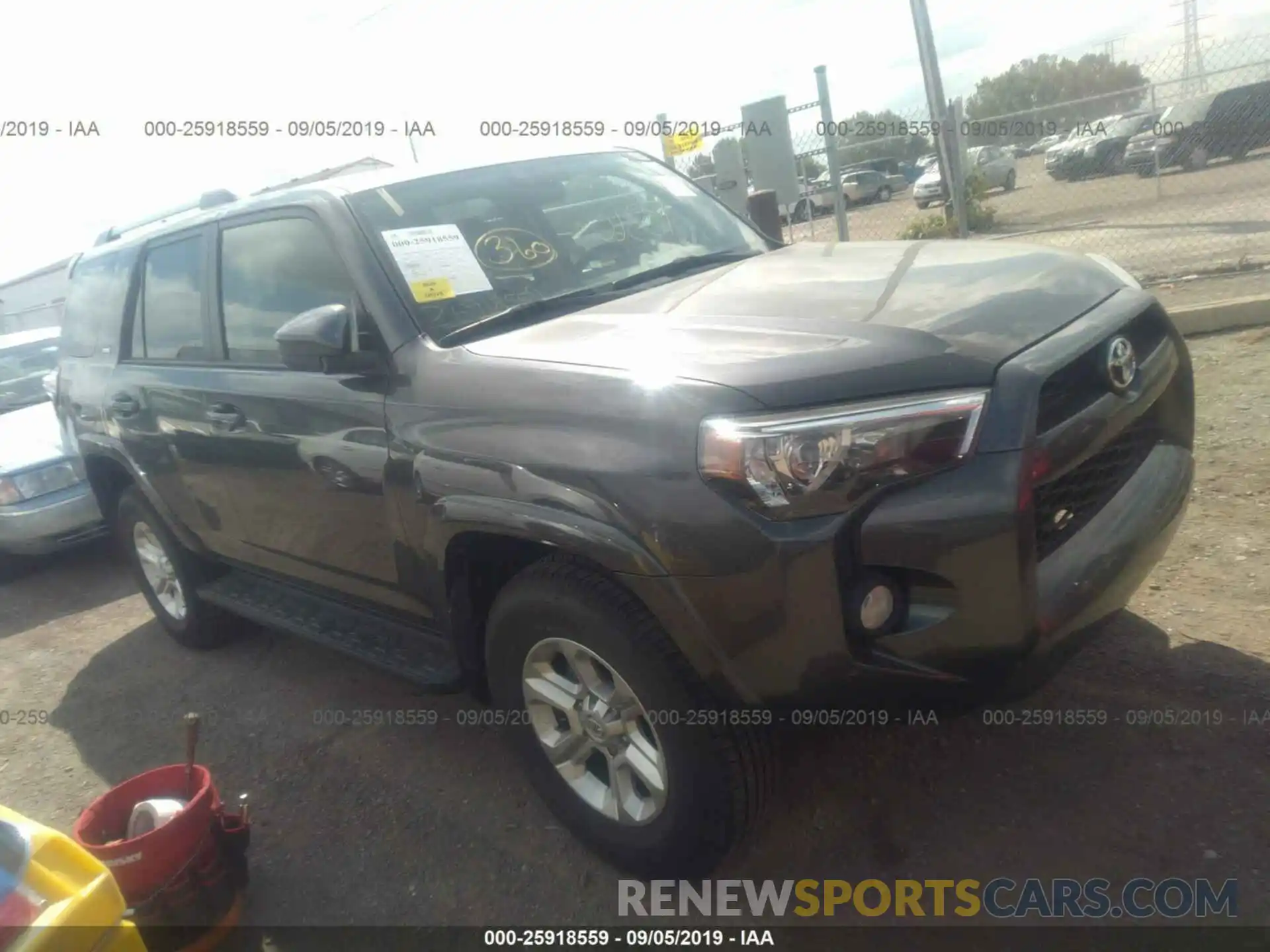 1 Photograph of a damaged car JTEBU5JR0K5678322 TOYOTA 4RUNNER 2019