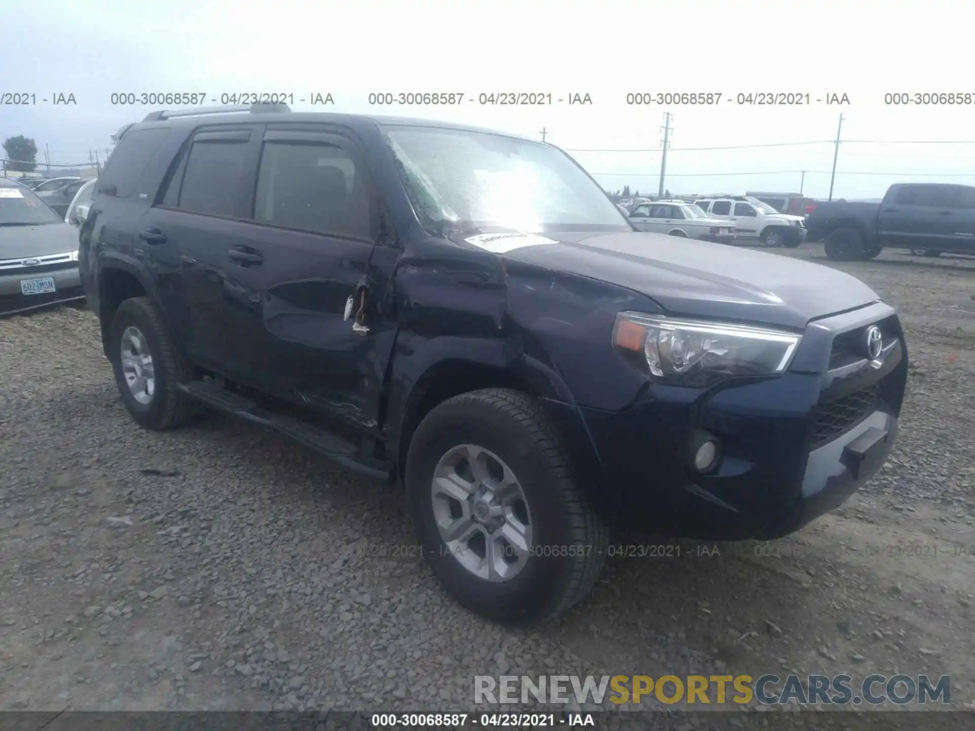 1 Photograph of a damaged car JTEBU5JR0K5706362 TOYOTA 4RUNNER 2019