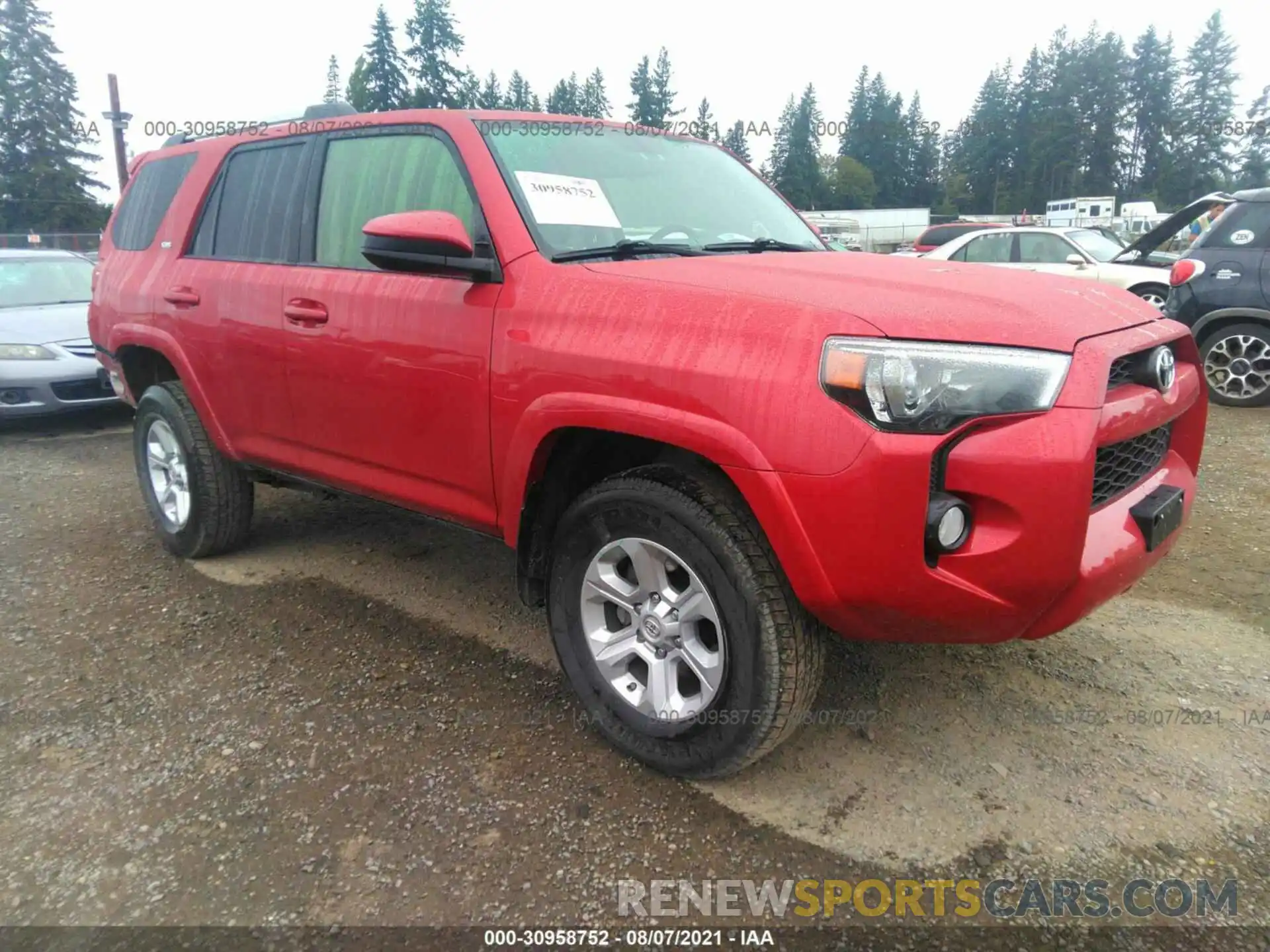 1 Photograph of a damaged car JTEBU5JR1K5626116 TOYOTA 4RUNNER 2019