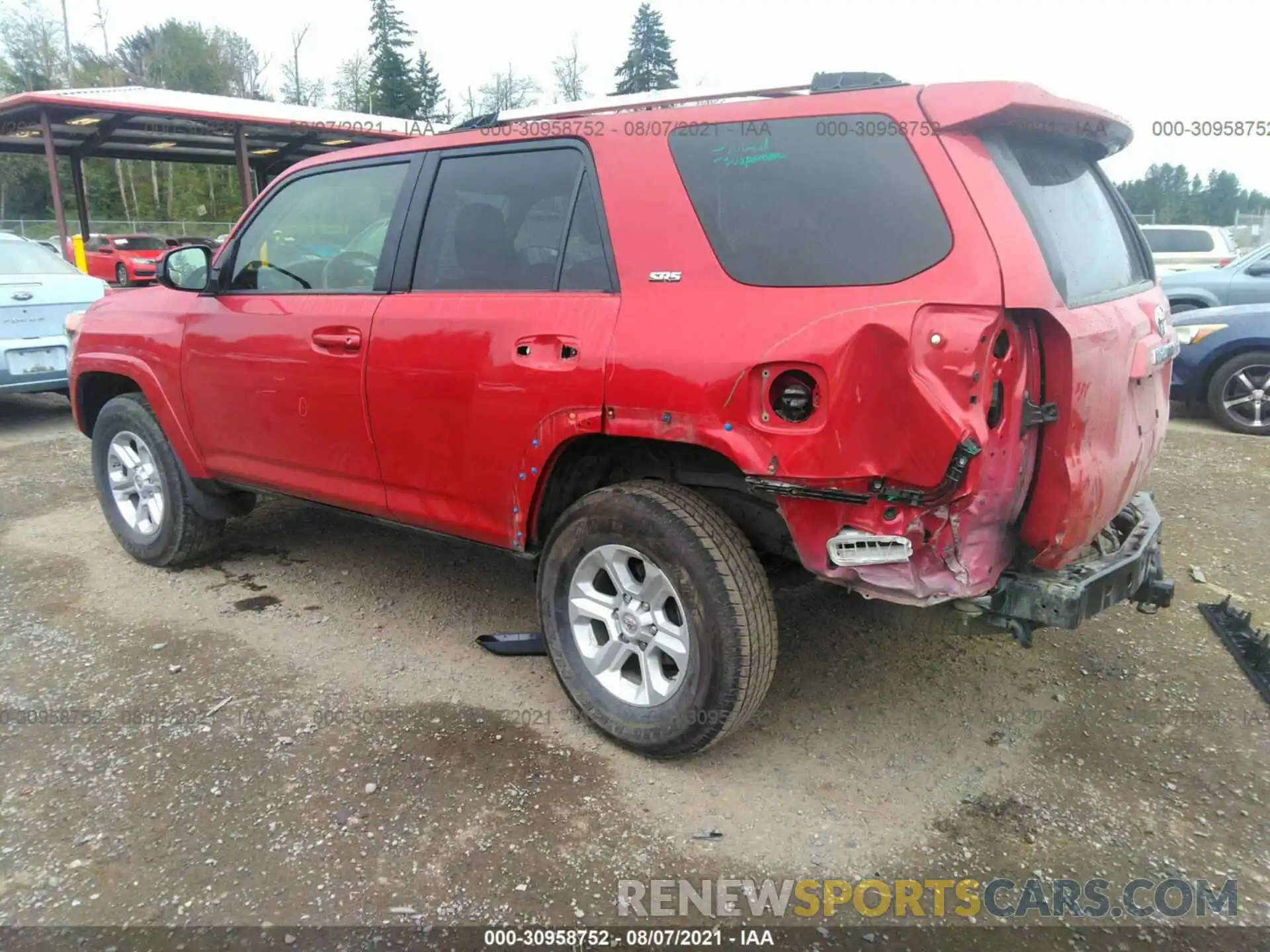 3 Фотография поврежденного автомобиля JTEBU5JR1K5626116 TOYOTA 4RUNNER 2019