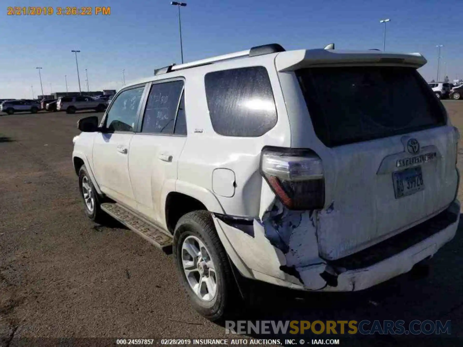 16 Photograph of a damaged car JTEBU5JR1K5635110 TOYOTA 4RUNNER 2019