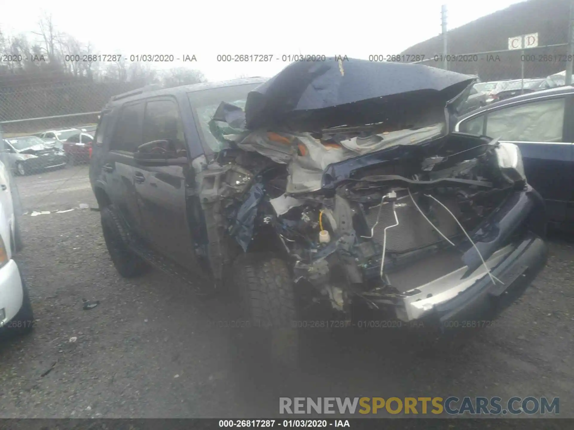 1 Photograph of a damaged car JTEBU5JR1K5639626 TOYOTA 4RUNNER 2019