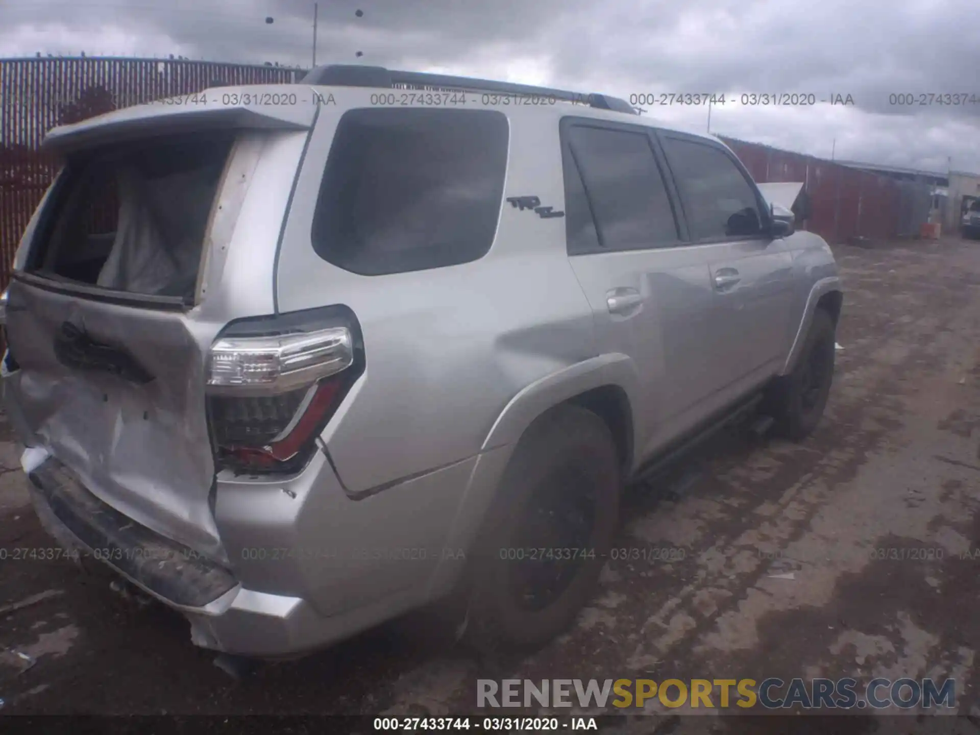 4 Photograph of a damaged car JTEBU5JR1K5647211 TOYOTA 4RUNNER 2019