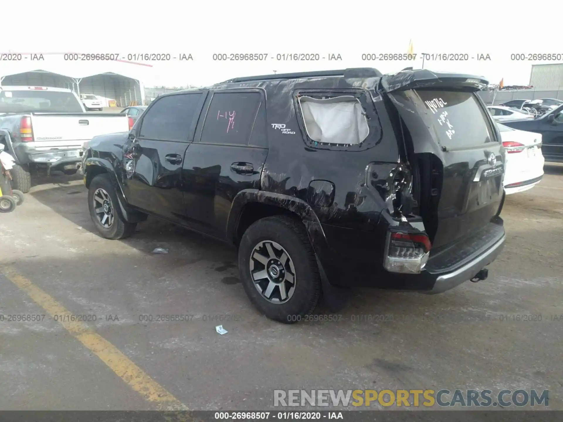 3 Photograph of a damaged car JTEBU5JR1K5649962 TOYOTA 4RUNNER 2019