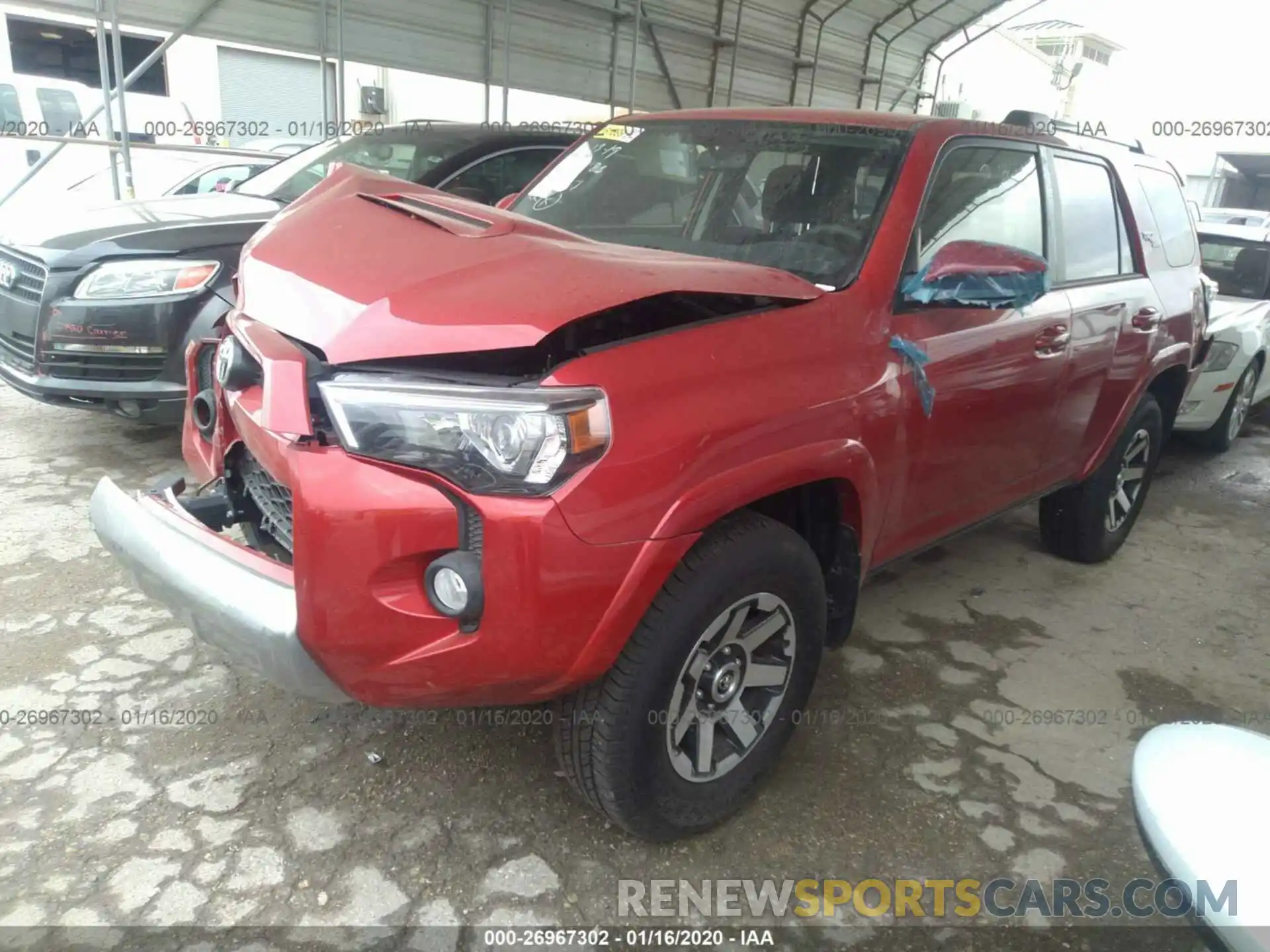 2 Фотография поврежденного автомобиля JTEBU5JR1K5689457 TOYOTA 4RUNNER 2019