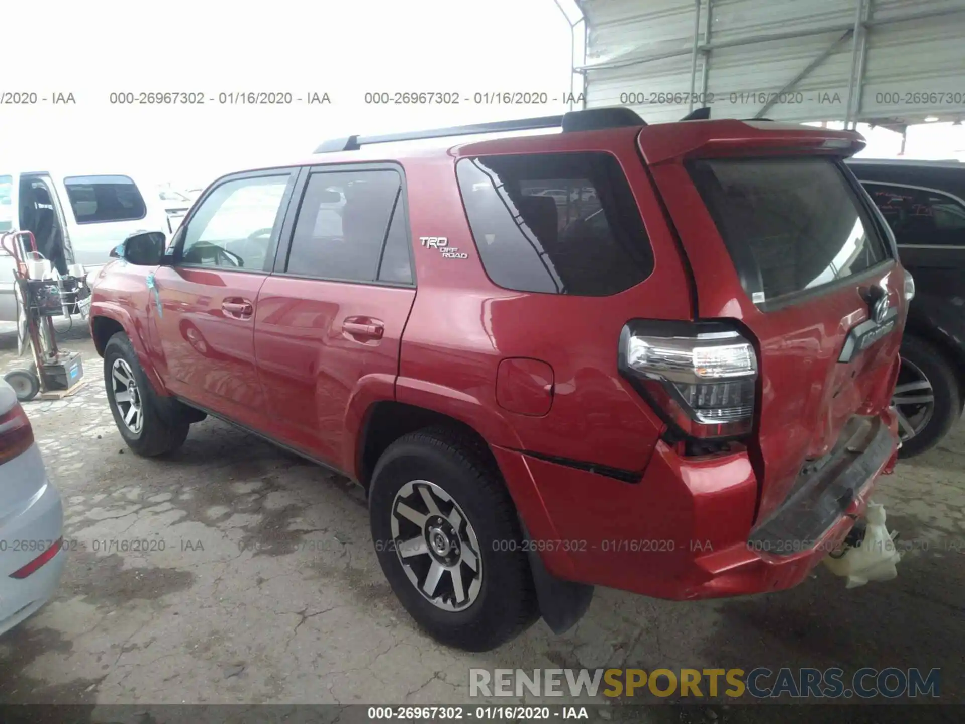 3 Фотография поврежденного автомобиля JTEBU5JR1K5689457 TOYOTA 4RUNNER 2019