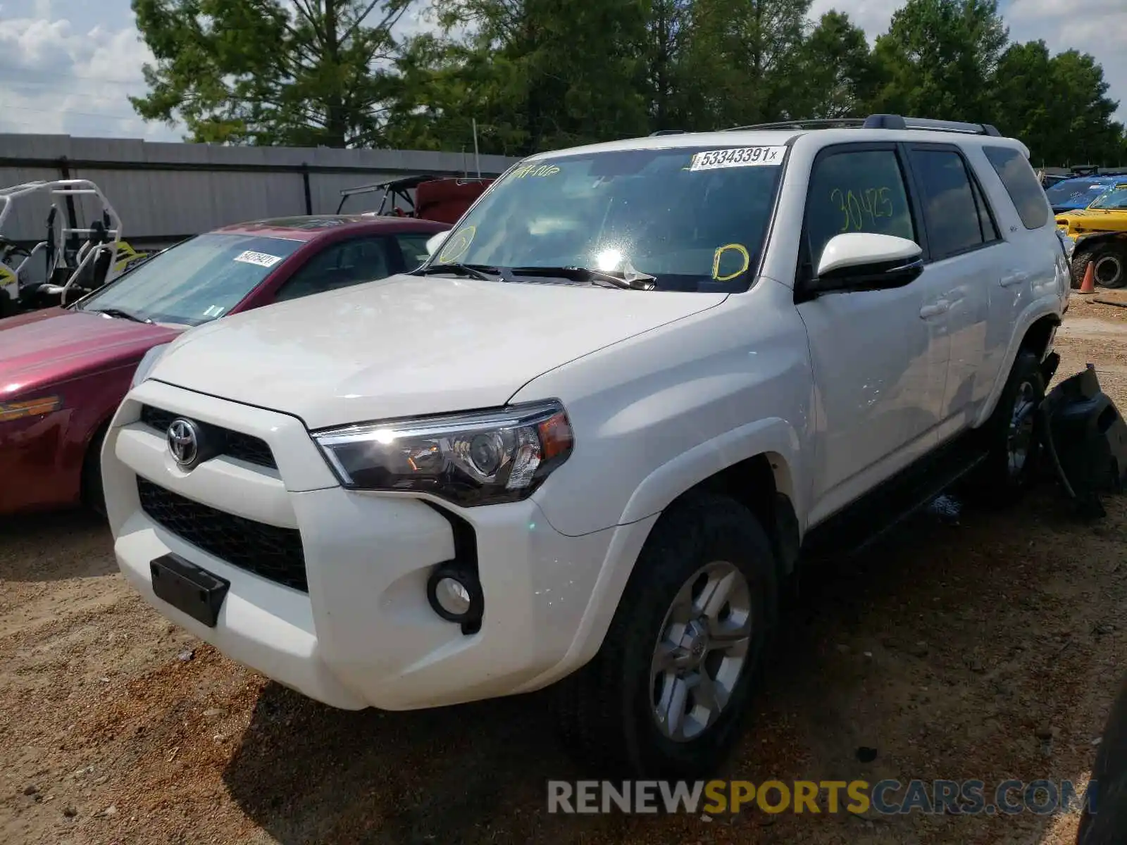 2 Photograph of a damaged car JTEBU5JR1K5724899 TOYOTA 4RUNNER 2019