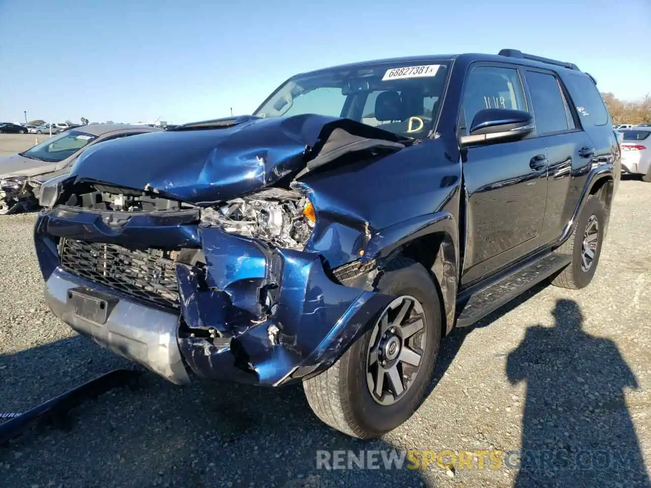 2 Photograph of a damaged car JTEBU5JR2K5663658 TOYOTA 4RUNNER 2019