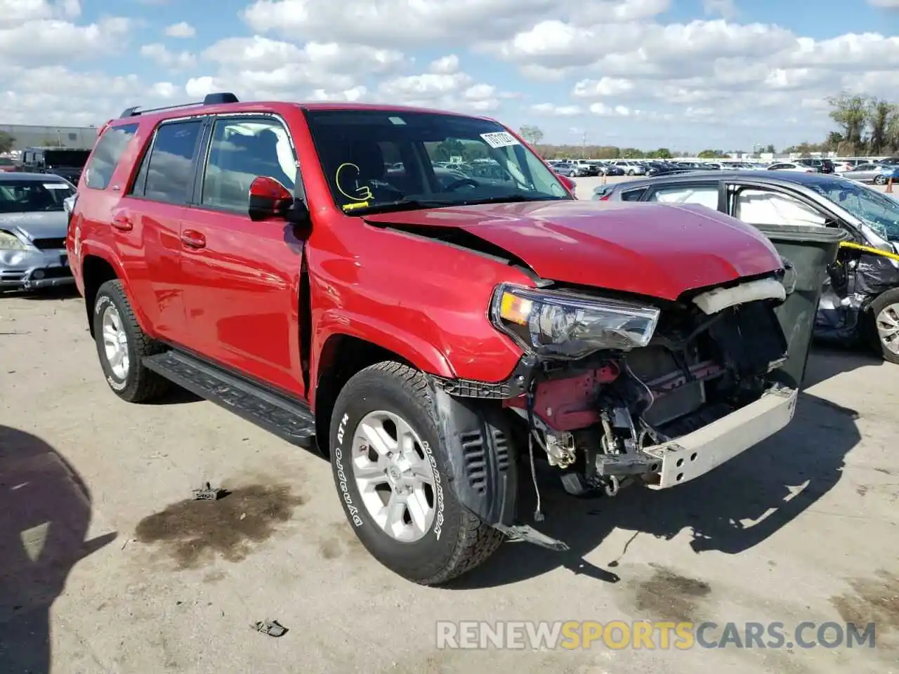 1 Photograph of a damaged car JTEBU5JR2K5675521 TOYOTA 4RUNNER 2019