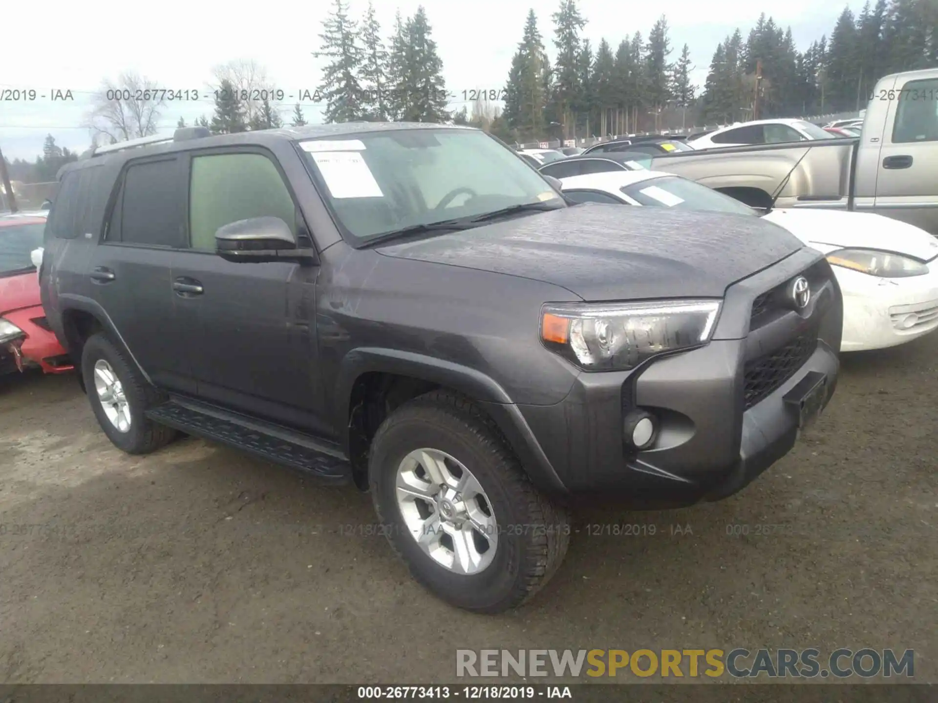 1 Photograph of a damaged car JTEBU5JR2K5682467 TOYOTA 4RUNNER 2019