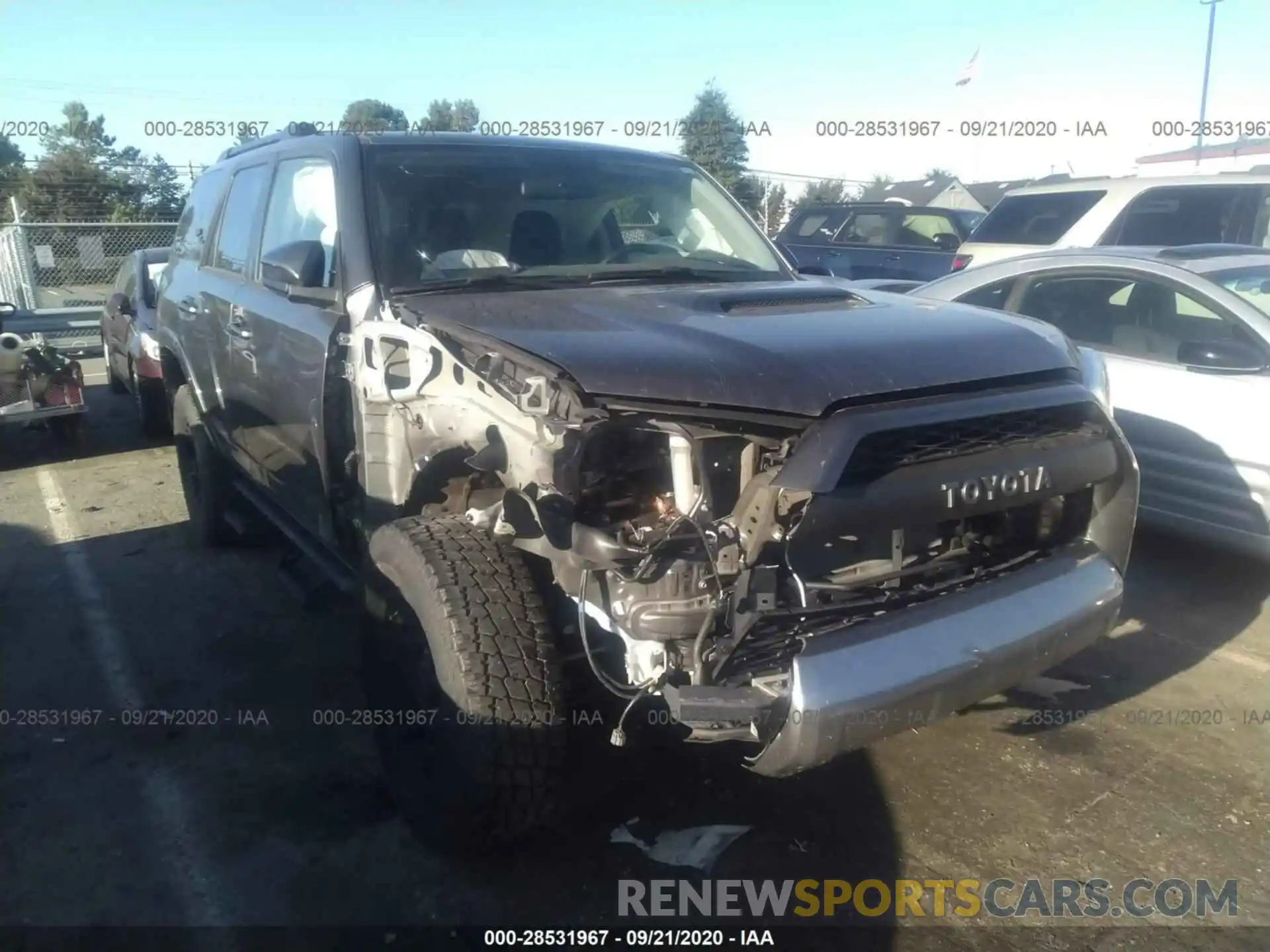 1 Photograph of a damaged car JTEBU5JR2K5687653 TOYOTA 4RUNNER 2019