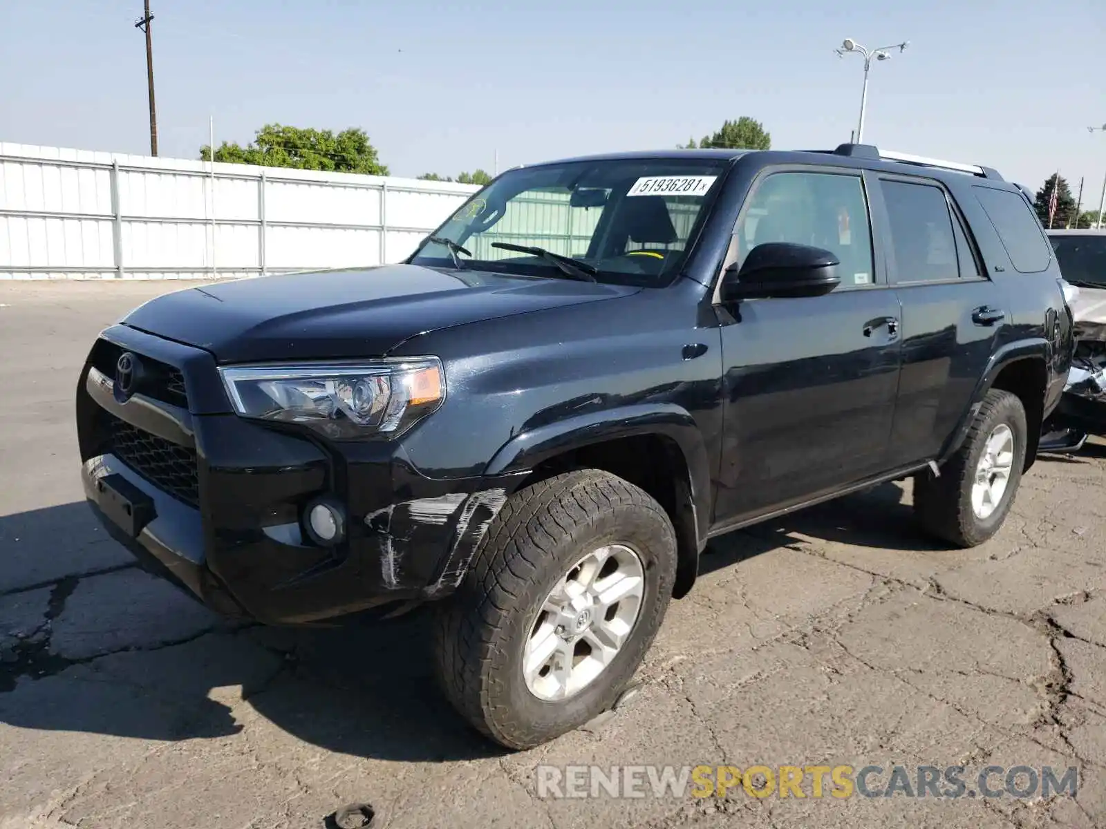 2 Photograph of a damaged car JTEBU5JR2K5702393 TOYOTA 4RUNNER 2019