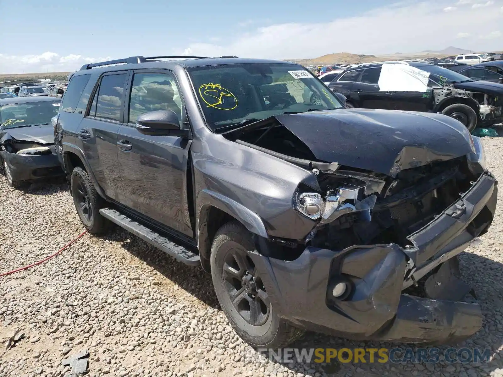 1 Photograph of a damaged car JTEBU5JR2K5703804 TOYOTA 4RUNNER 2019