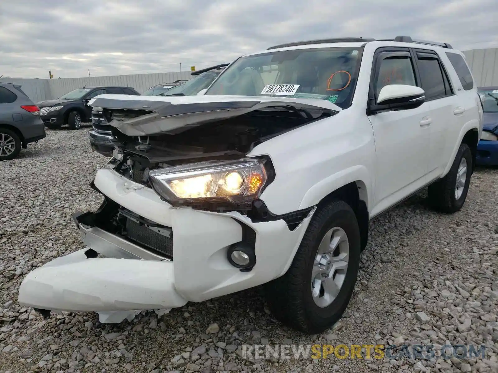 2 Photograph of a damaged car JTEBU5JR2K5727228 TOYOTA 4RUNNER 2019