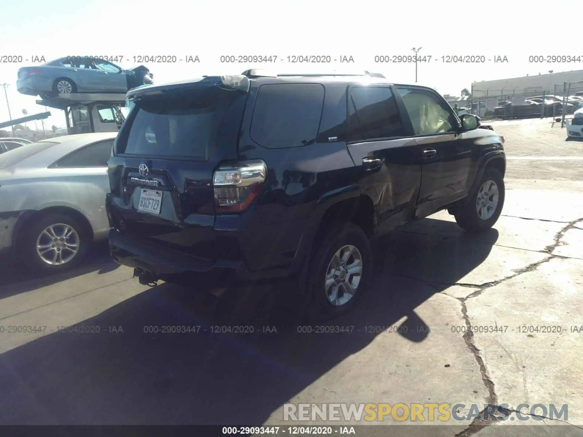 4 Фотография поврежденного автомобиля JTEBU5JR2K5727780 TOYOTA 4RUNNER 2019