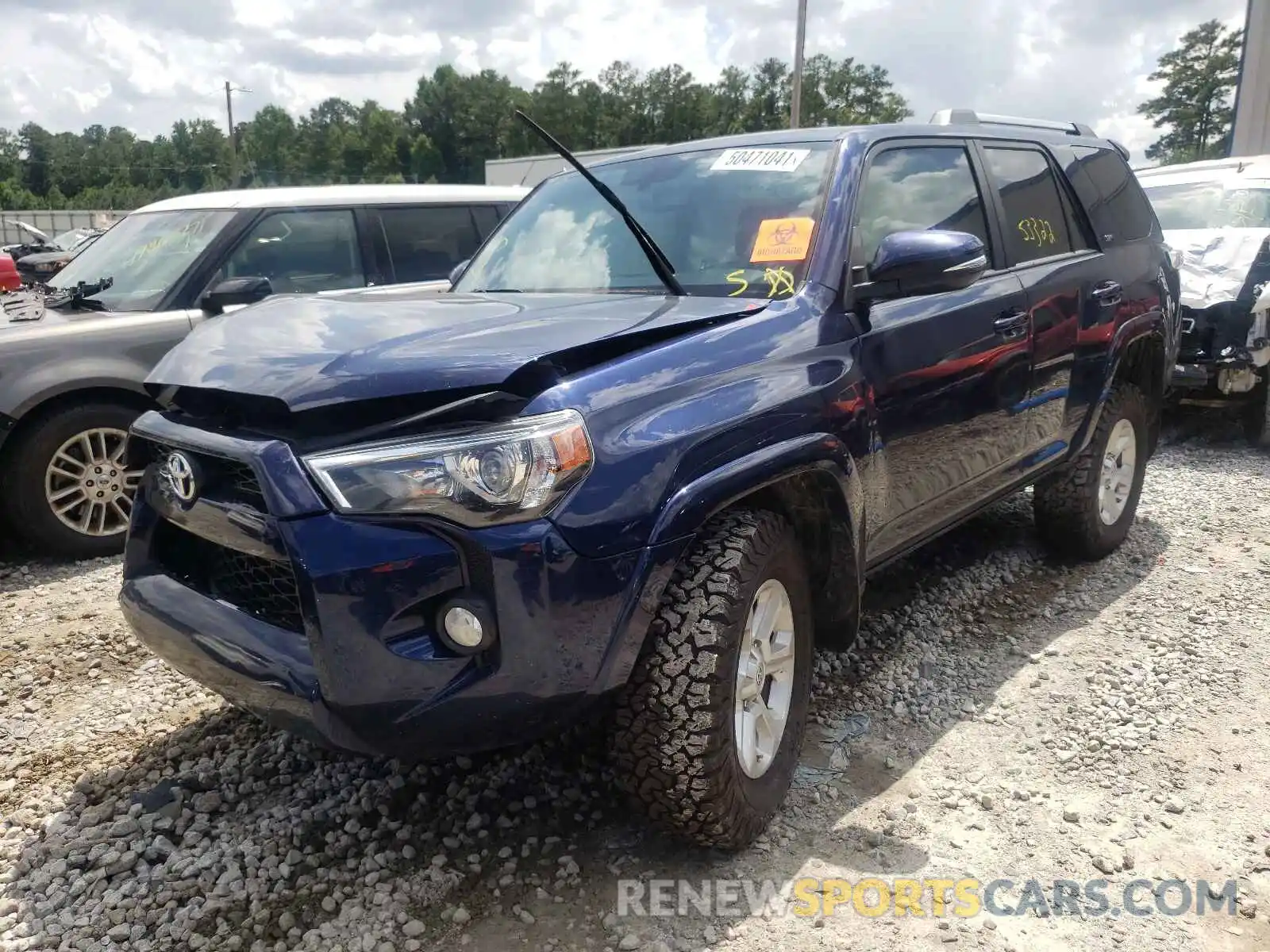 2 Photograph of a damaged car JTEBU5JR3K5610435 TOYOTA 4RUNNER 2019